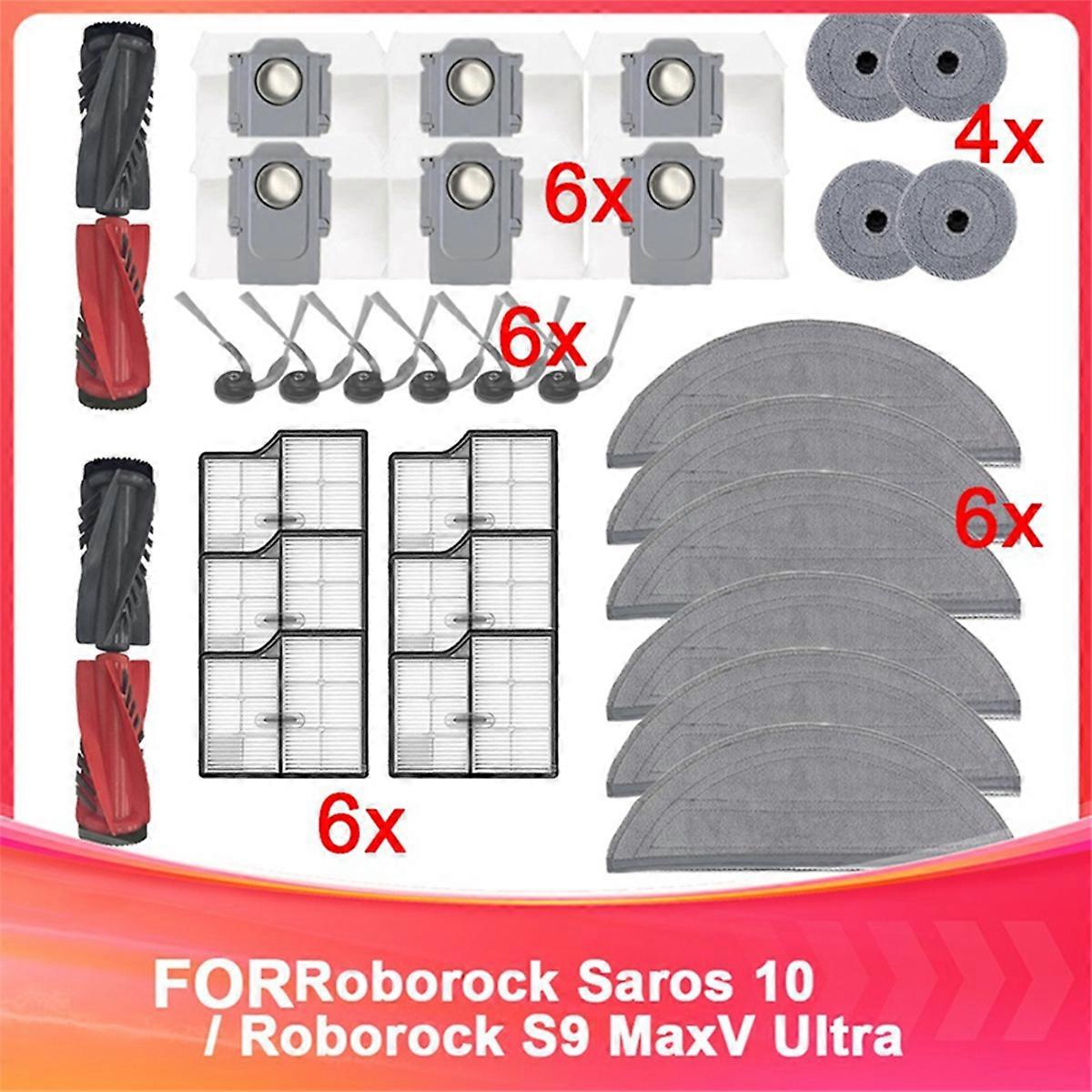 for Roborock Saros 10 / Roborock S9 MaxV Ultra Main Roller Side Brush