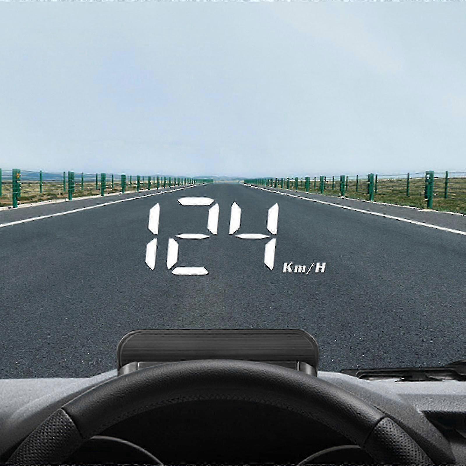 Universal Car HUD Head-Up Display - Speedometer with Overspeed Alert & Fault Code Reader for Vehicles