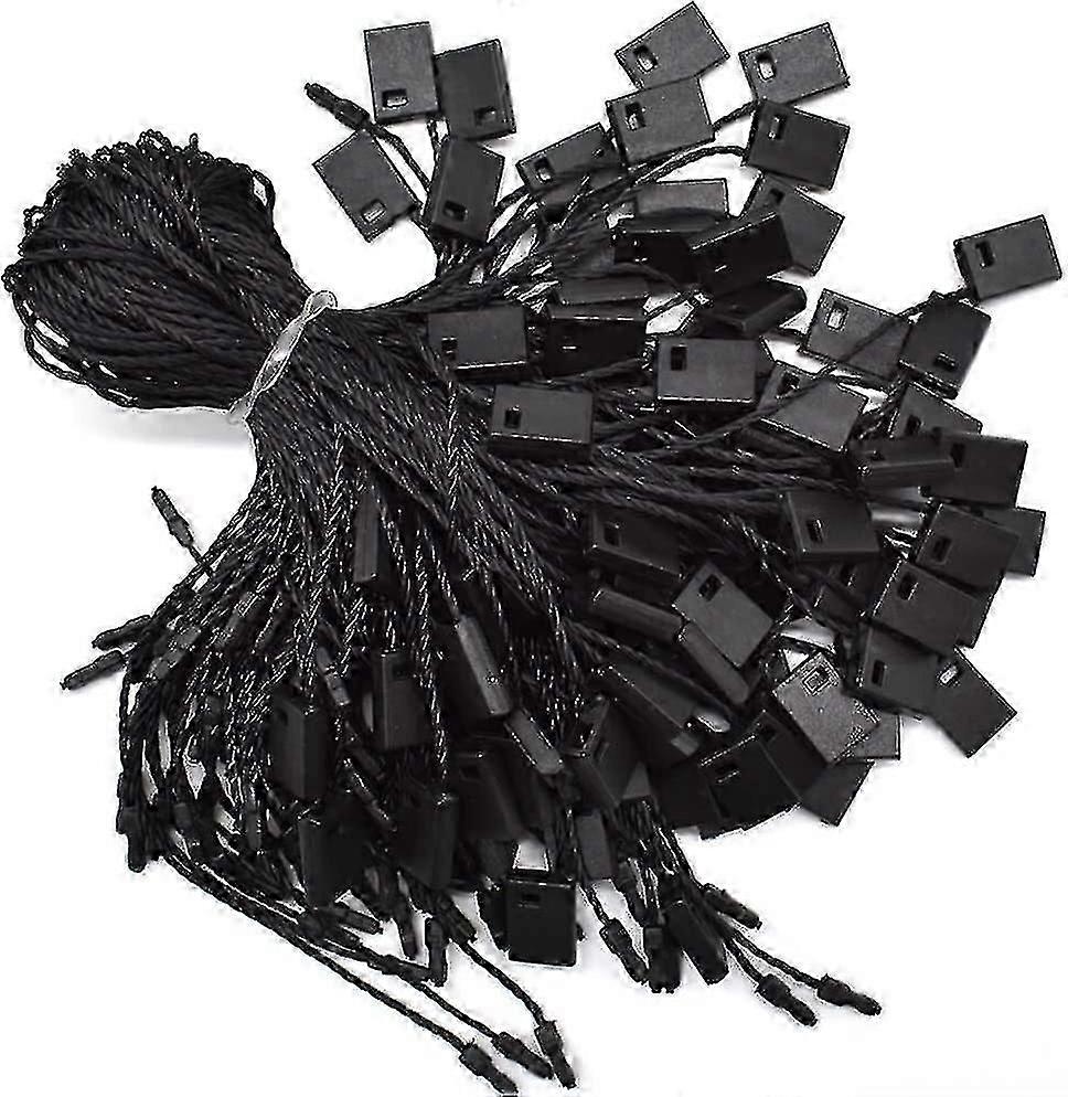 1000pcs Hang Tag String, Nylon Snap Lock Pin Loop Fastener Hook Ties Easy Fast