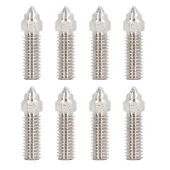8 Pcs M6 0.4mm Nozzle Chrome Zirconium Copper High Thermal Conductivity 3D Printer Extruder Nozzle