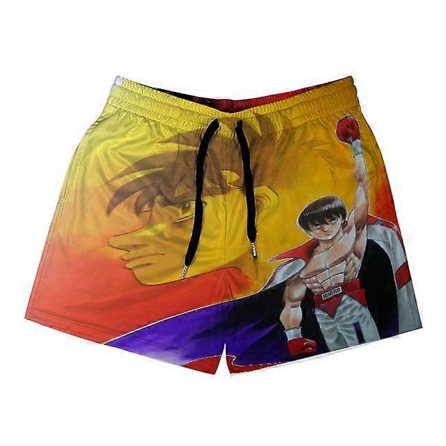 Erkek Boxer Şort Spor Şort Hajime no Ippo 3D Baskı Anime Spor Şort Erkek Cospaly Kısa Pantolon Spor Weatpants Yaz