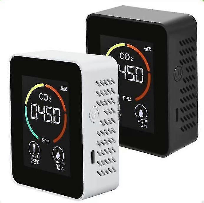 Co2 Meter Temperature And Humidity Detector Portable Air Quality Monitor
