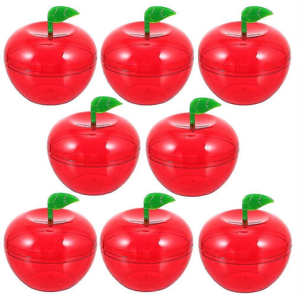 8pcs Creative Christmas Festival Apple-shaped Candy Boxes Gift Storage Boxes
