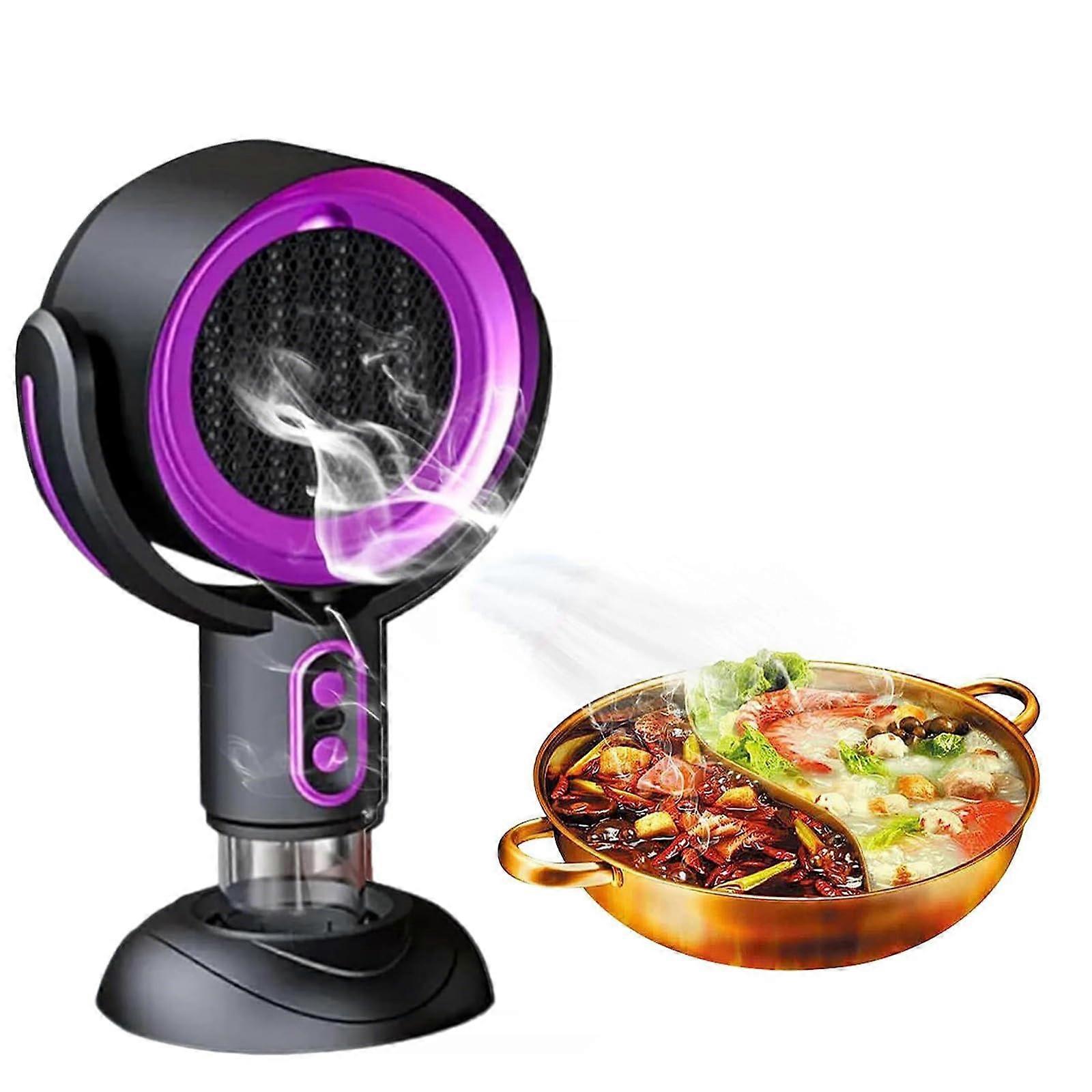 Puff Chill Fan for Smoking Range Hood Table Smoke Away Purifier Fan USB Rechargeable Adjustable Angle Speed