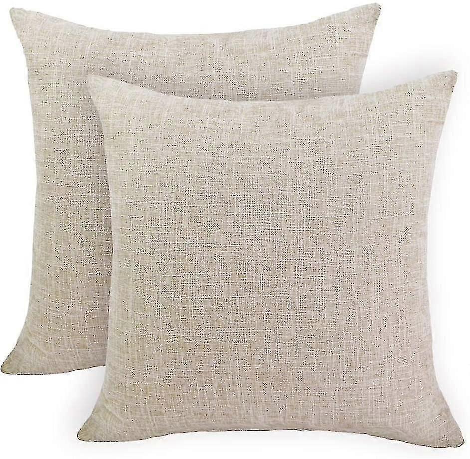 Set di 2 cuscini in cotone e lino Divano Home Decor Federe decorative