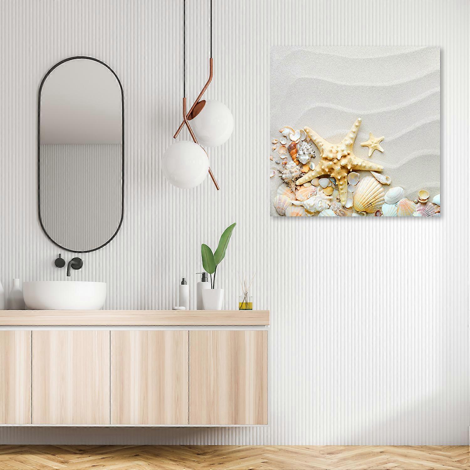 Leinwandbild, Querformat - Beige - 40x40