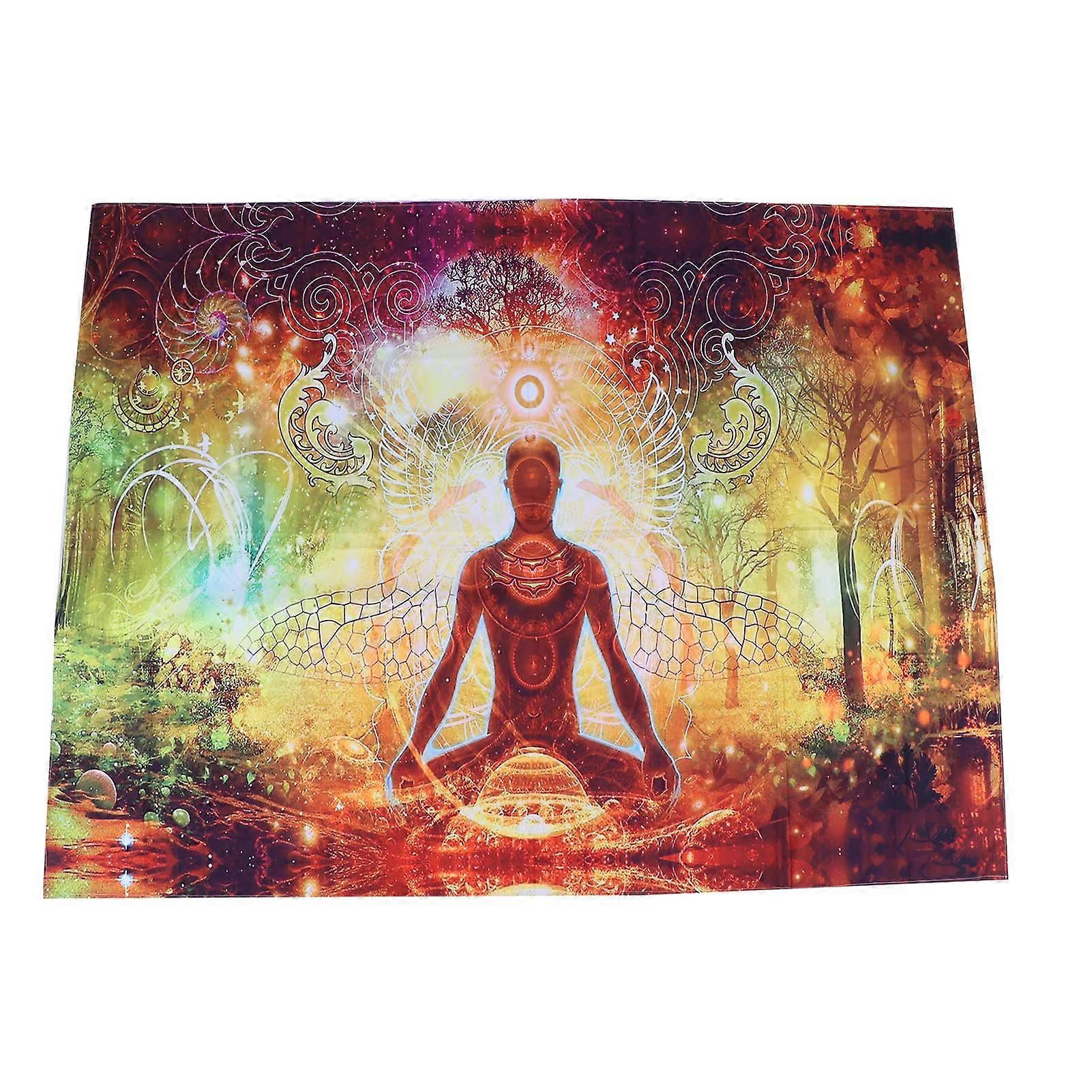 Forest Yoga Background Pattern Tapestry Wall Hanging Wall Blanket for Home Decor