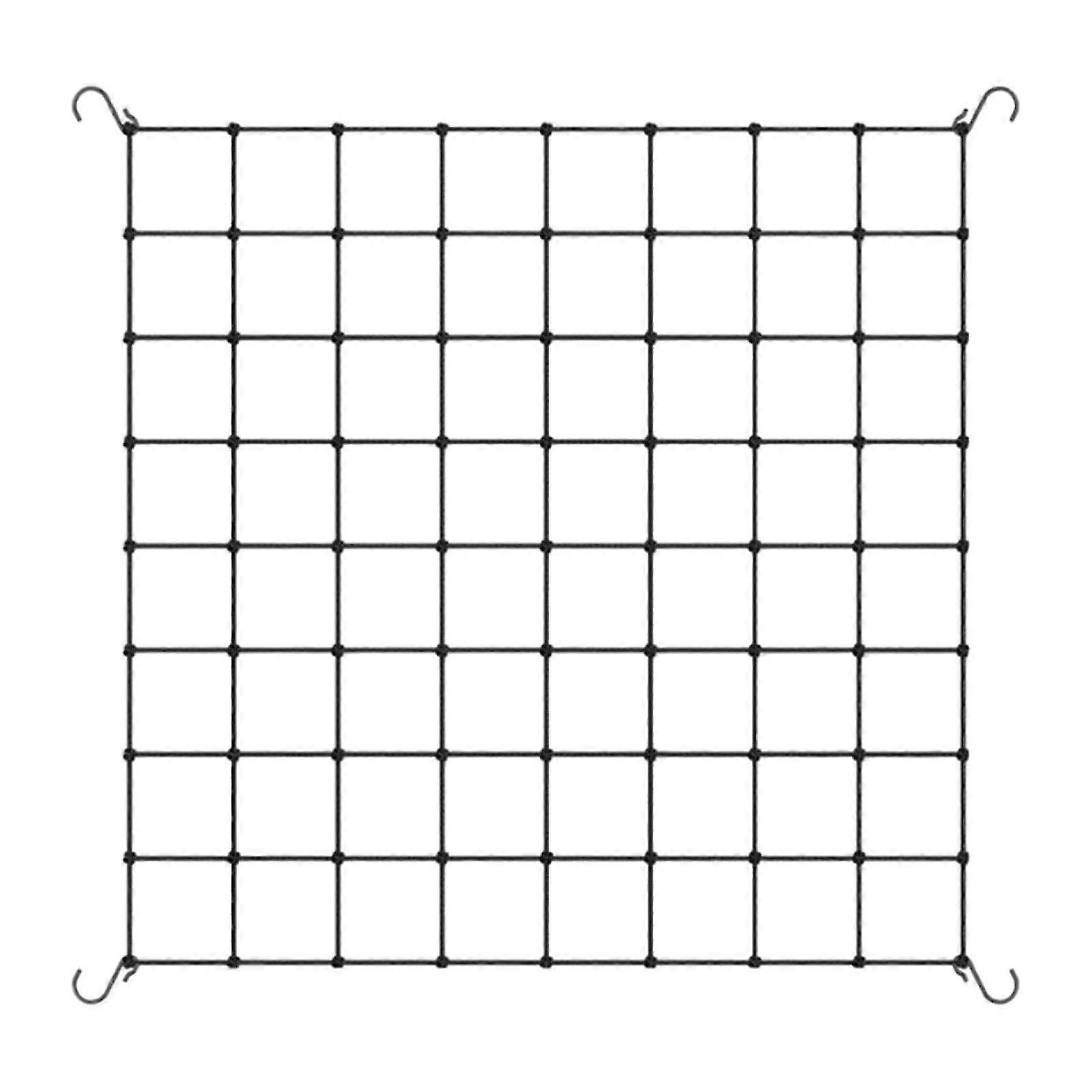 Plant Net Support Trellis Netting with 4 Hooks Elastic Lightweight for Peas Cantaloupes Reusable Multifunctional Accessories