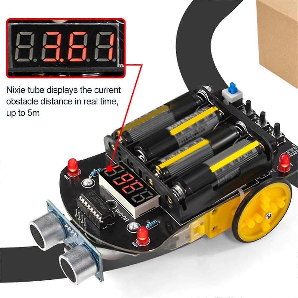 51 MCU Smart Car DIY Electronic Kit Ultrasonic Obstacle Avoidance Car