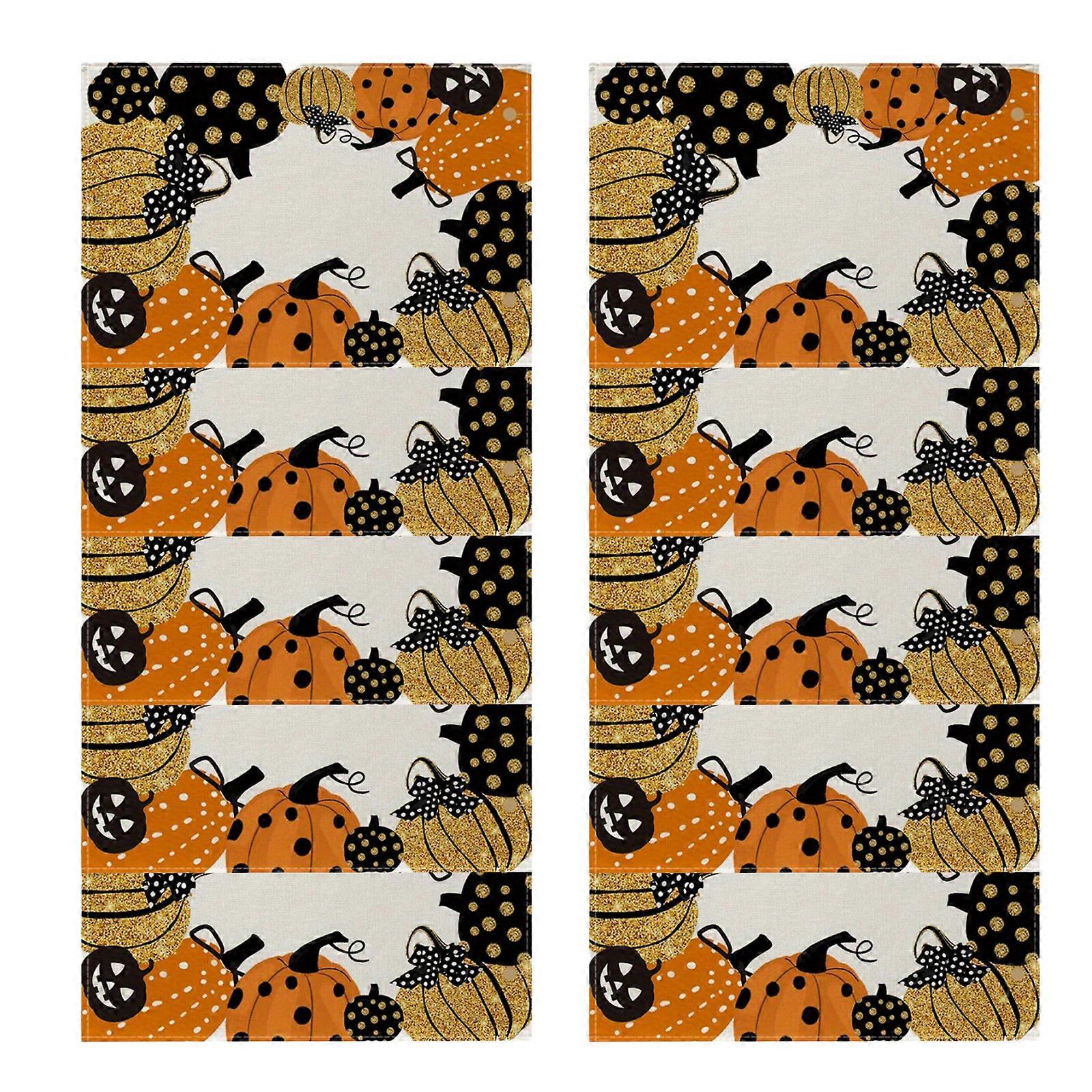 Halloween Party Rectangular Table Cover Pumpkin Themed Tablecloth Accessory for Halloween and Thanksgiving Dinner