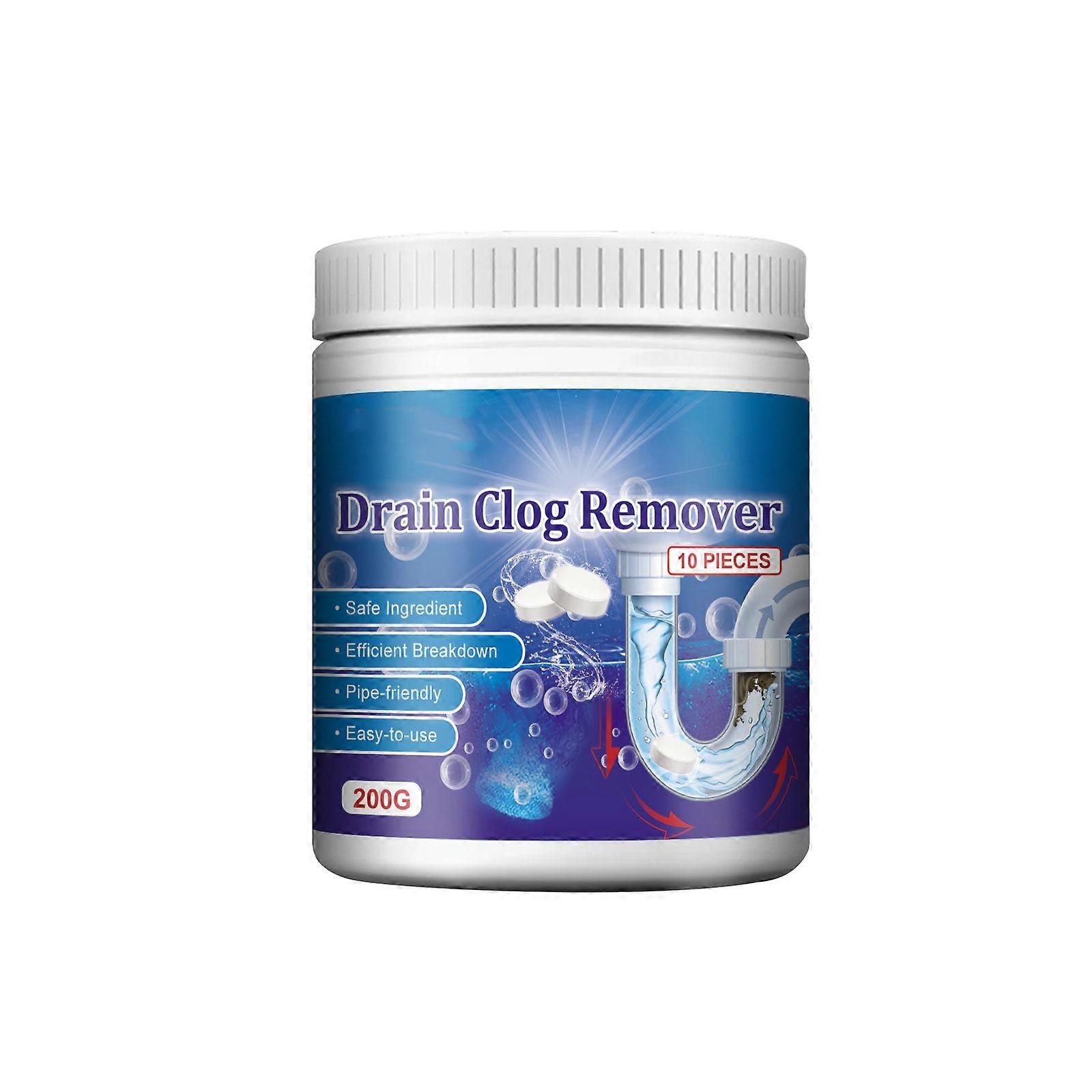 1Bottle/10pcs Powerful Drain Cleaning Tablets Drain Clog Remover for Clearing Clogged Pipes & Eliminating Odours