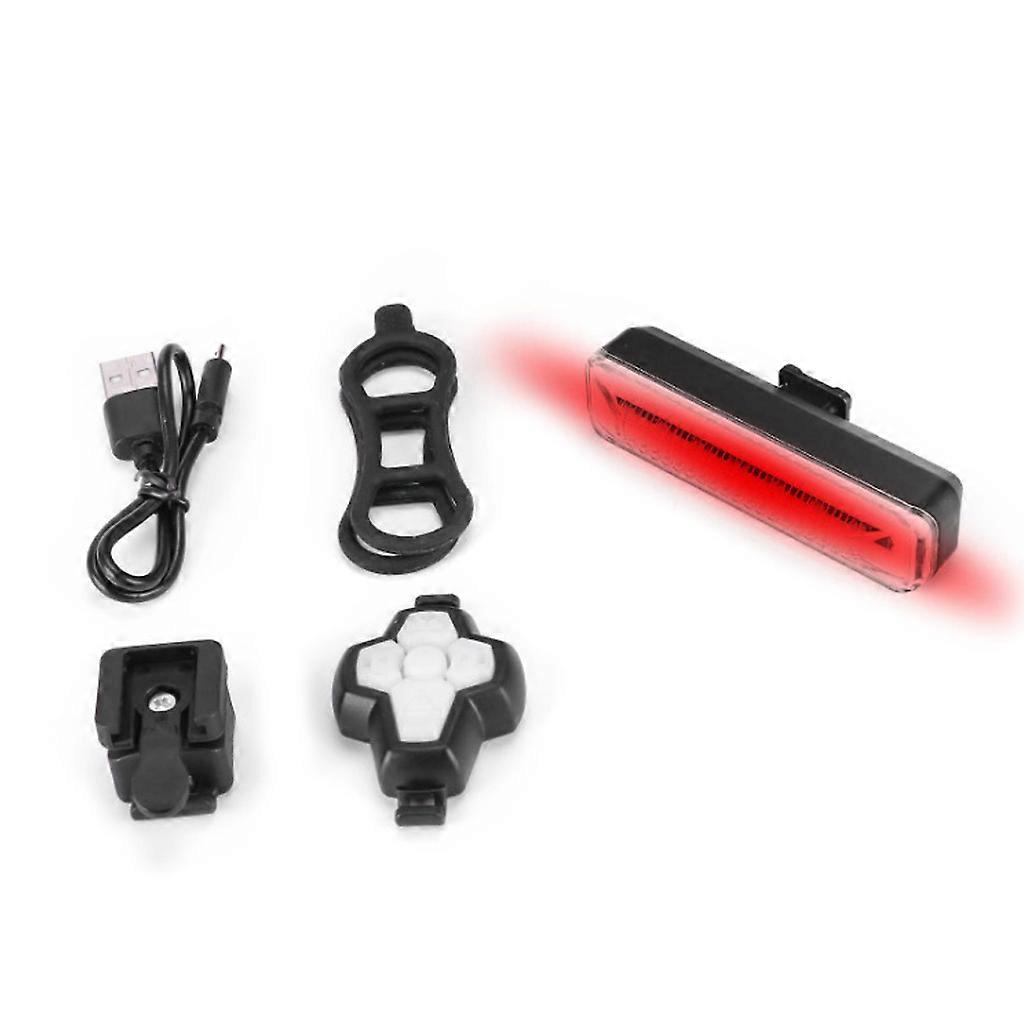 Bike Tail Light Turn Signals Wireless Remote Control Mountain Bicycle Tail Light Waterproof Bicycle Flashing Light red