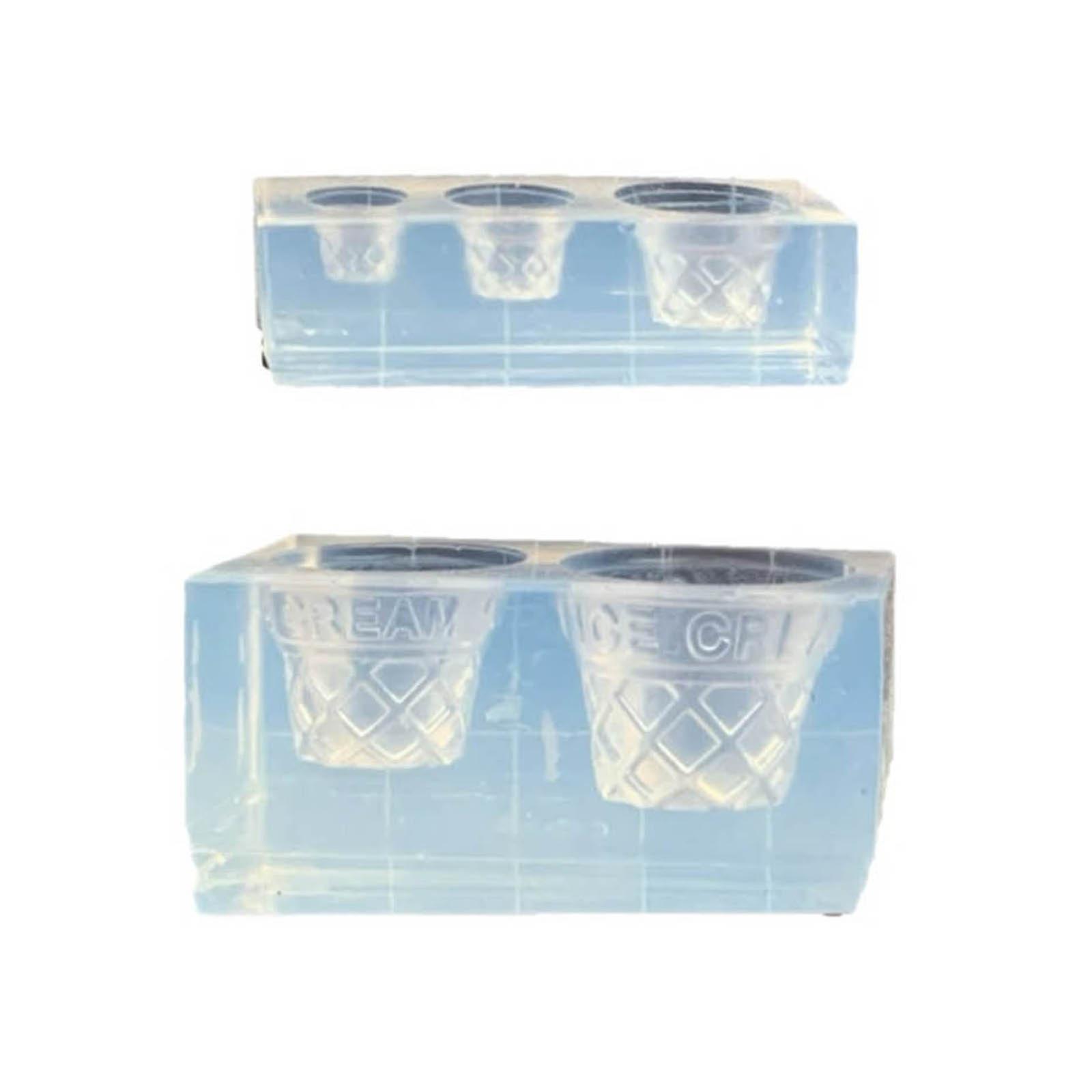 2 PCS Silicone Resin Molds Ornaments Moulds Crafts Making Moulds Ice Cream Cone Shape Silicone Material Hand-Making Tool
