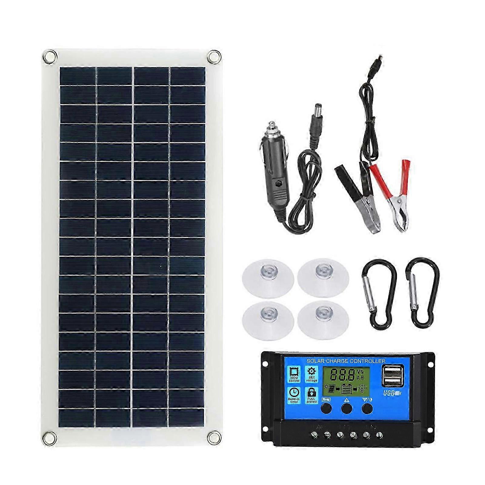 Portable 300W Solar Flexible Panel Kit 12V Switch USB Charging Interface Solar Board With Controller Waterproof Solar Cells for Phone RV Car