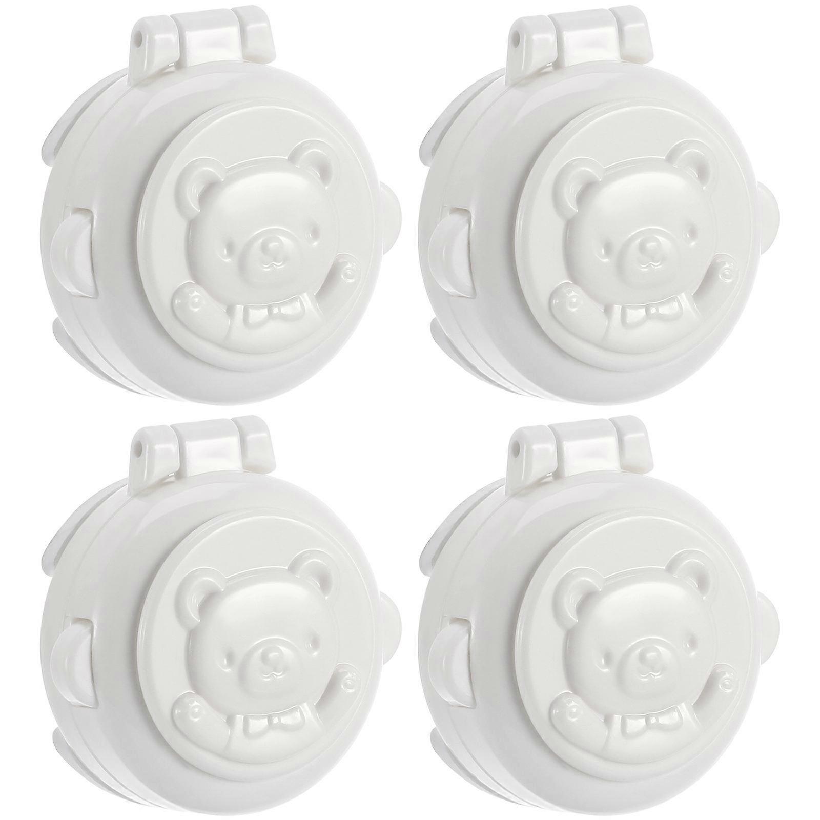 4pcs Safety Button Lock Covers for Washing Machine & Car Key Start – Childproof Appliance Security with Smooth Corners and Easy Installation