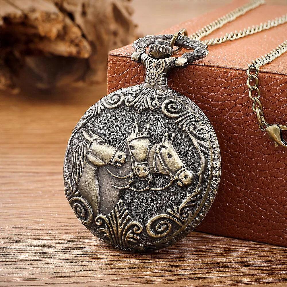Quartz Pocket Watch Necklace Pendant Hq8177