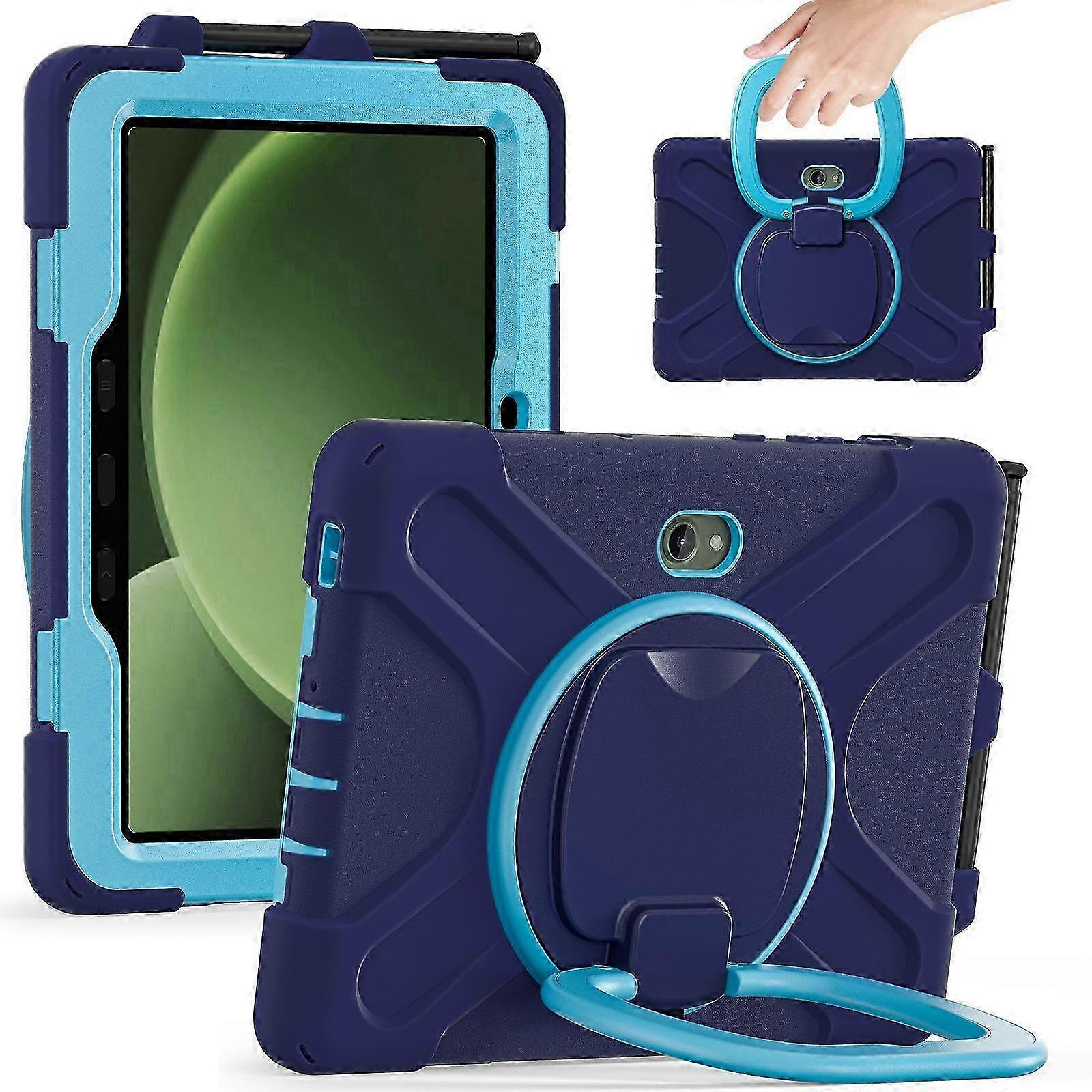 2025 Silicone Hybrid PC Tablet Case with Holder & Shoulder Strap For Samsung Galaxy Tab Active5 Pro