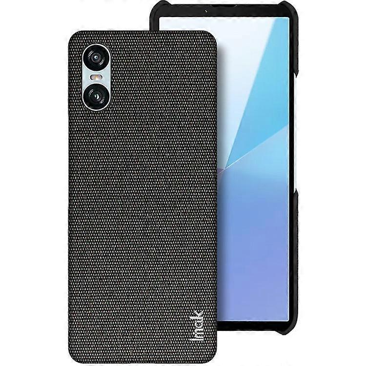 IMAK Ruiyi Series Compatible For Sony Xperia 10 VI Case Fabric Texture Leather+PC Phone Back Cover