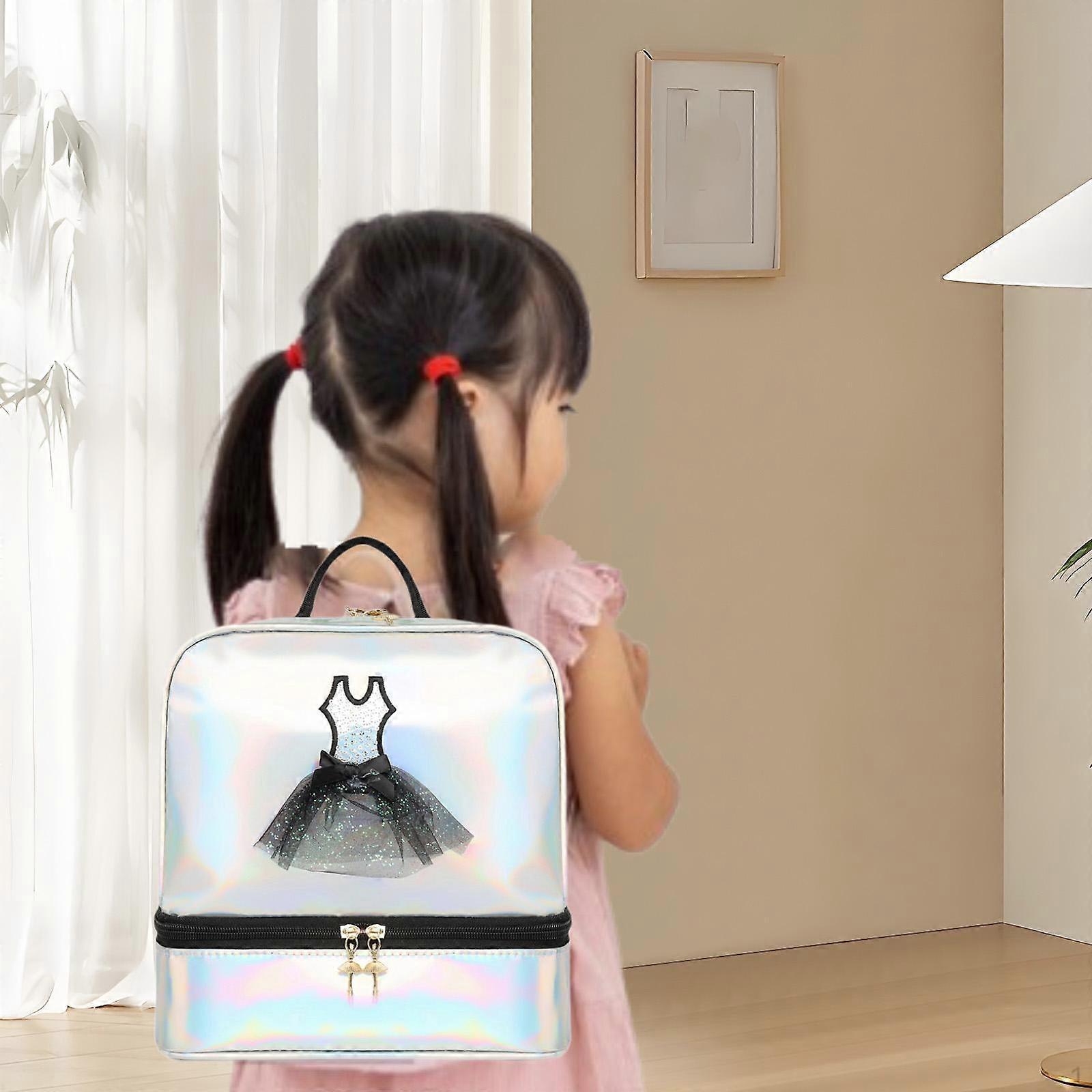 Ballet Dance Backpack Casual Gym Bag with Shoe Compartment for Travel Gymnastics