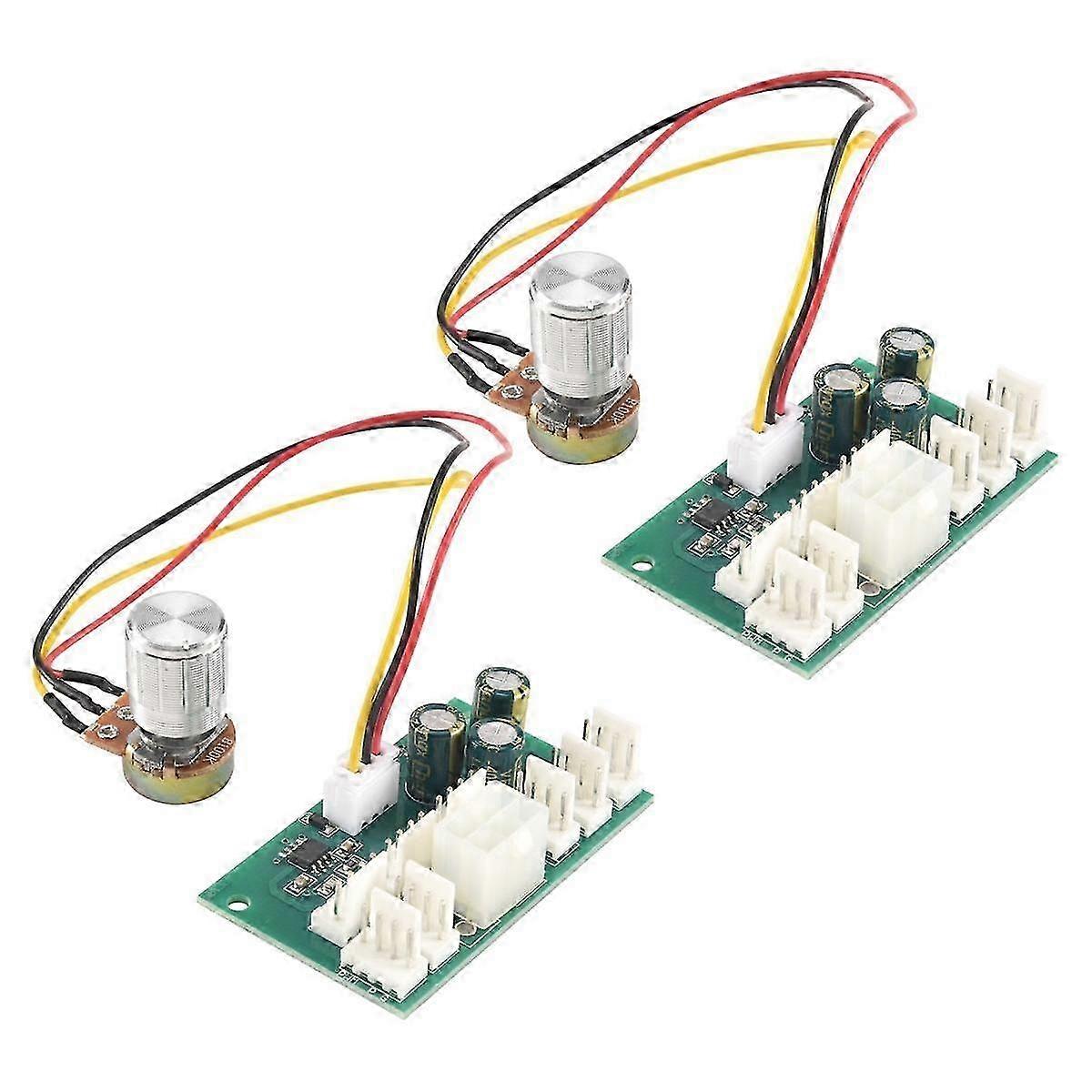 2Pcs Computer Case Miner Fan Speed Controller 8-Channel Fan Hub PWM High-Power Violent Fan Controll