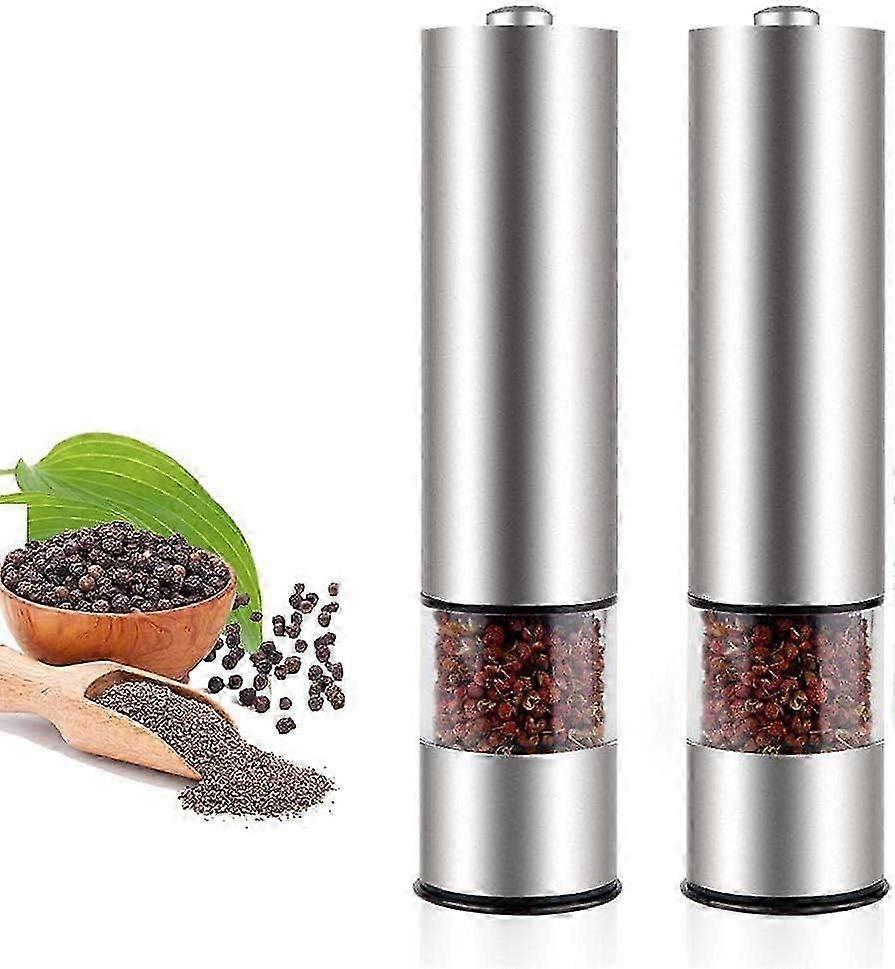 Electric Stainless Steel Salt & Pepper Mill with Ceramic Grinder