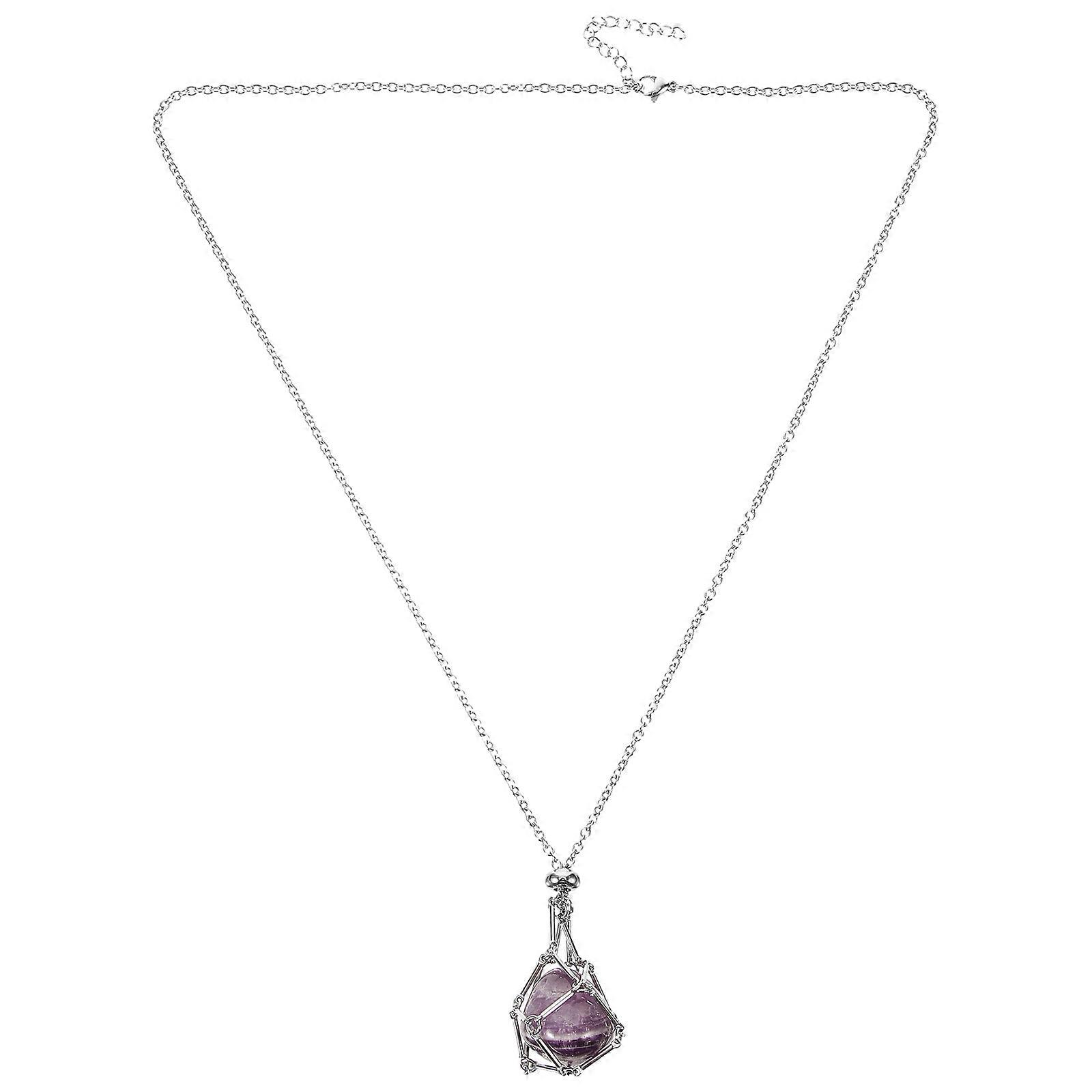 Crystal Stone Necklaces, Unique Metal Pendant for Everyday Glamour, Craftsmanship