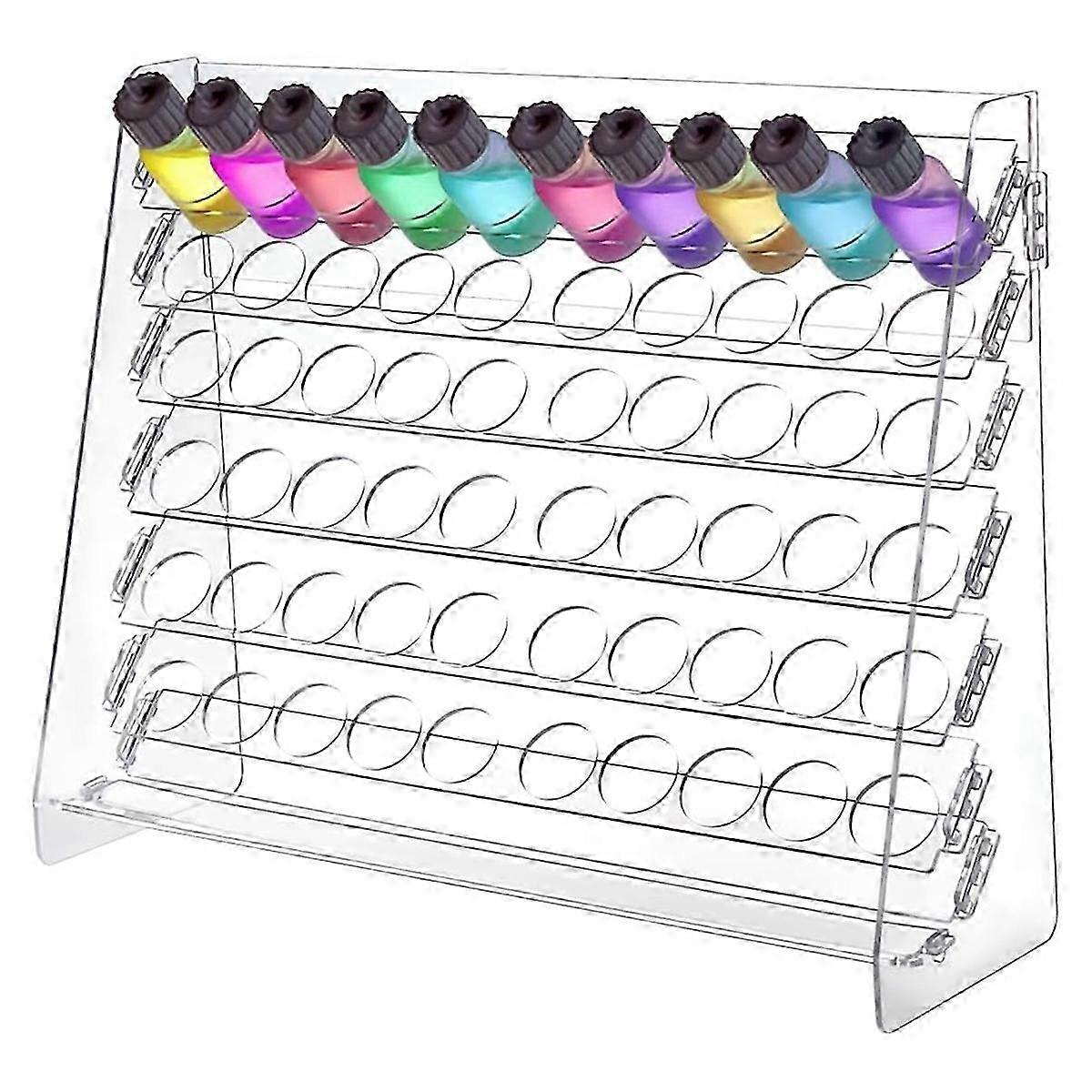 Paint Rack Organizer with 6-Tier Stand Display Craft Paint Rack Acrylic Display Riser for Miniature