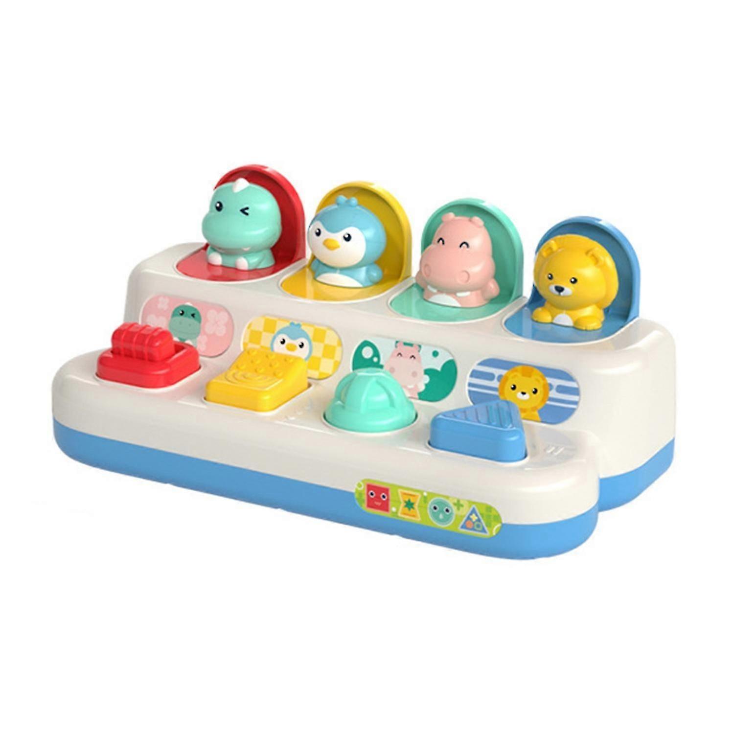 Baby Animal Toy Developmental Fun Memory Training Puzzle Enlightenment Pop-up Switch Box for Early