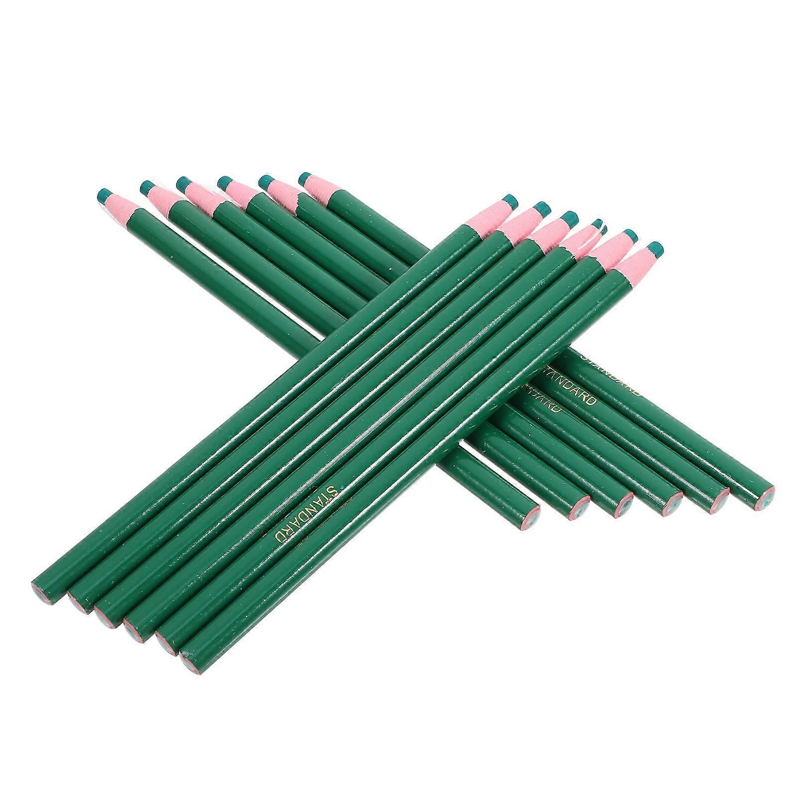 12pcs Fabric Marking Pencils No Sharpen Grease Crayon Markers for Tailoring Sewing Drawing Portable Wax Markers for Fashion Projects