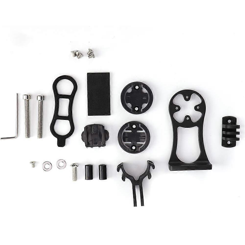 Bike Computer Stem Extension Bracket Aluminum Alloy Extended Base Light Clamp CNC Black for Bryton Cateye IGPS Blackbird