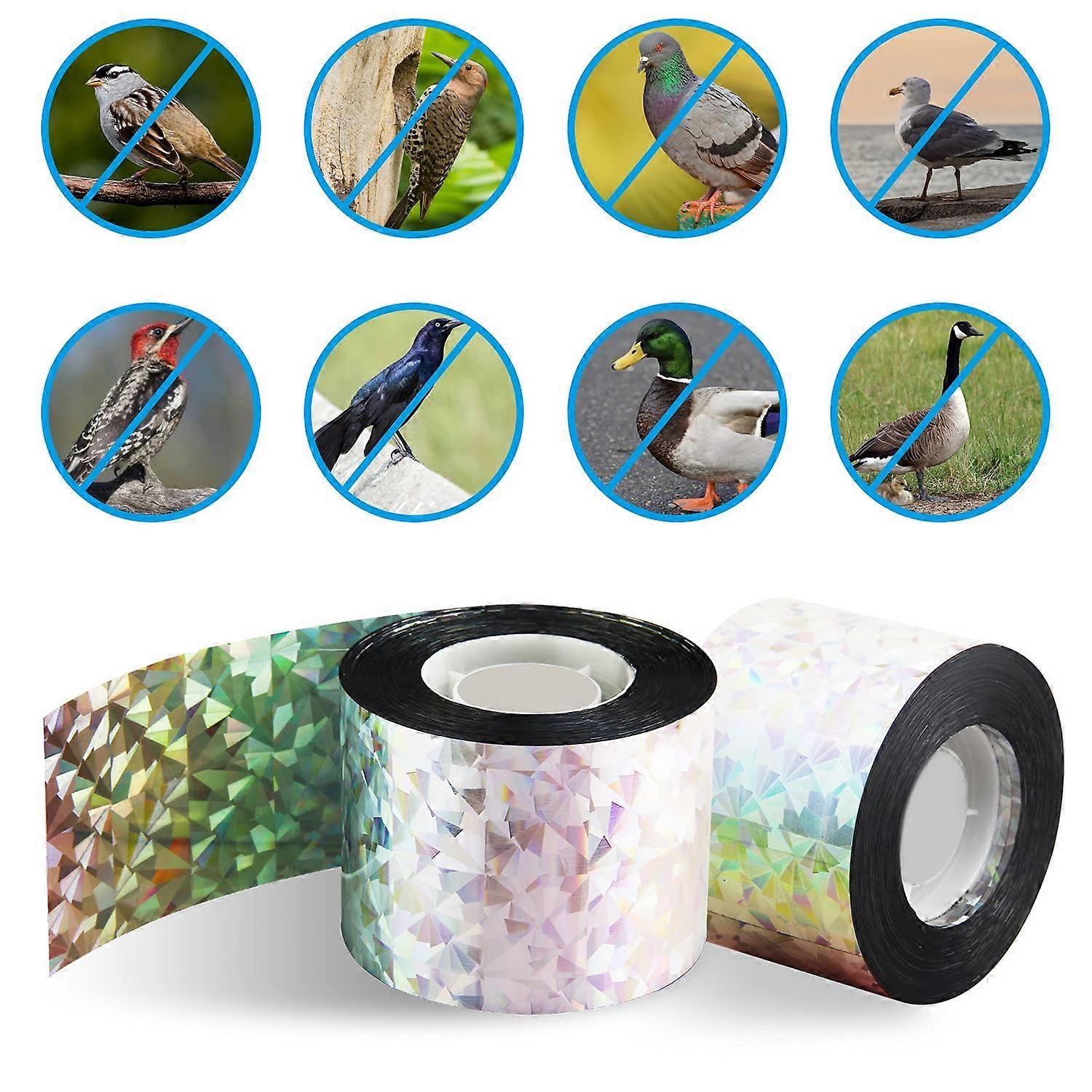 Bird Reflective Scare Tape Farm 2pcs Bird Repellent Scare Tape for Garden