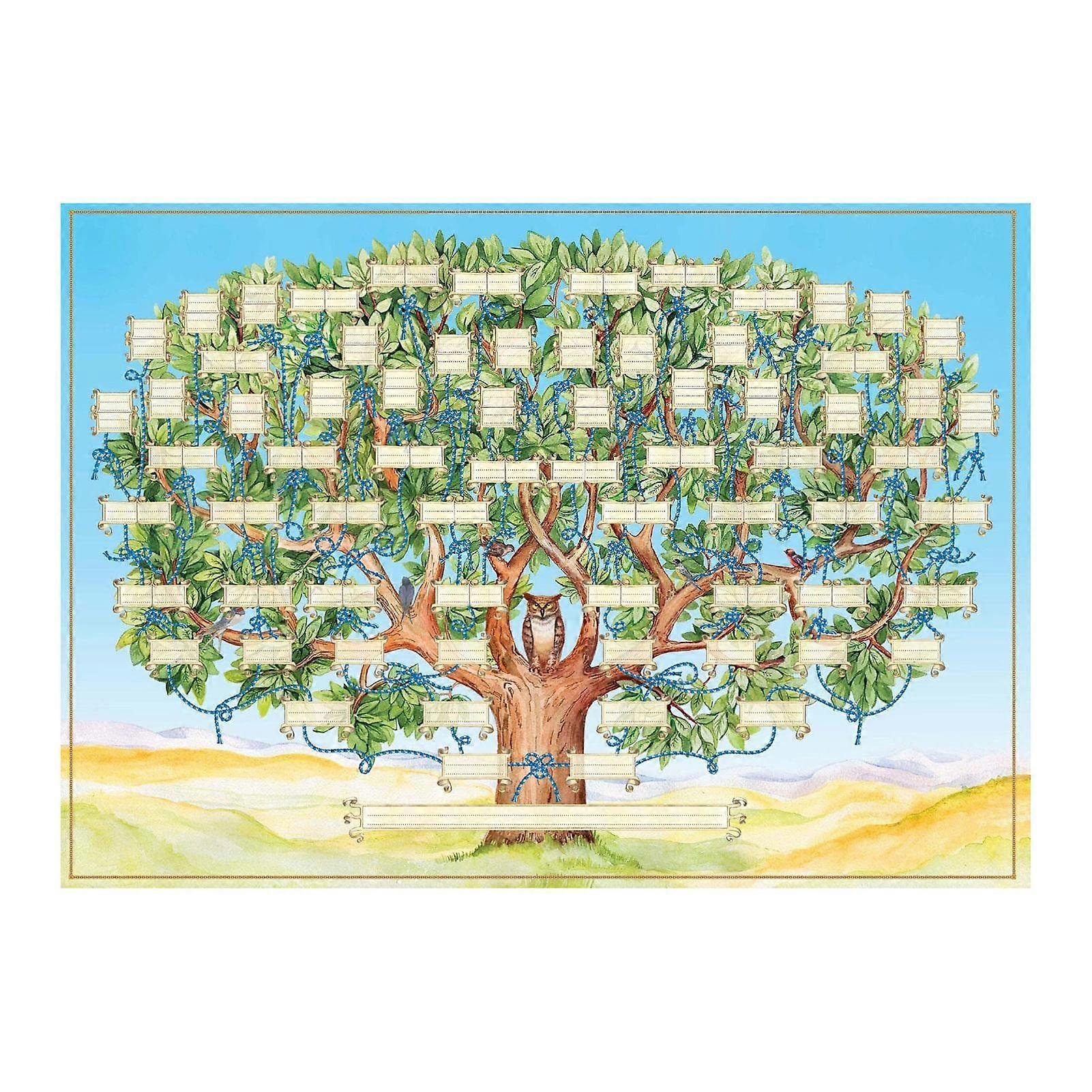 Family Tree Chart to Fill in 6 Generations Ancestor Blank Fillable Canvas Print 40x60