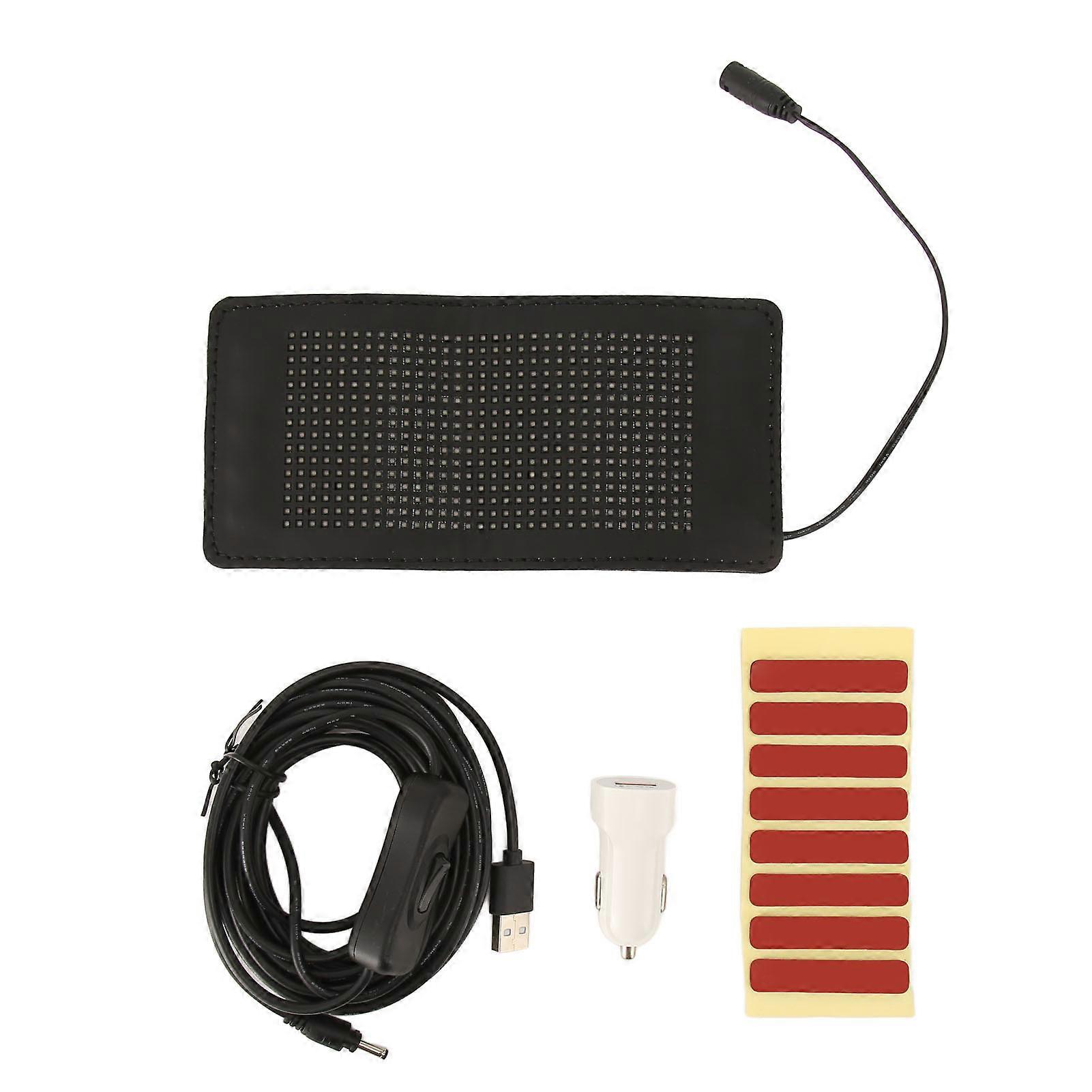 Programmable Scrolling LED Sign Bluetooth App Control LED Car Sign Waterproof Foldable USB 5V Sign for Shop Bar Car Plug 12‑24V