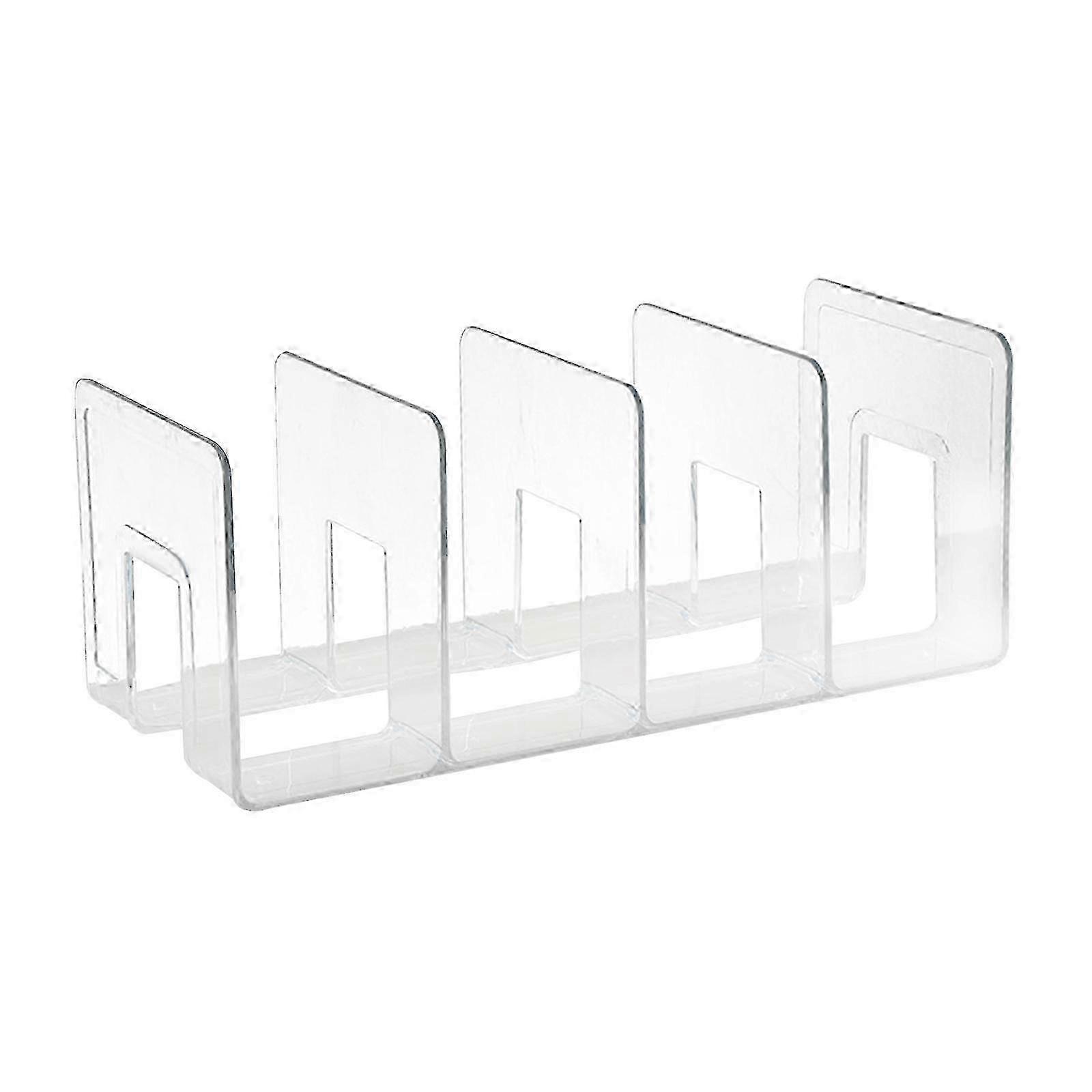 Acrylic Book Stand & Shelf Dividers - Multifunctional Desk Organizer for Books, Handbags & Home Study Storage