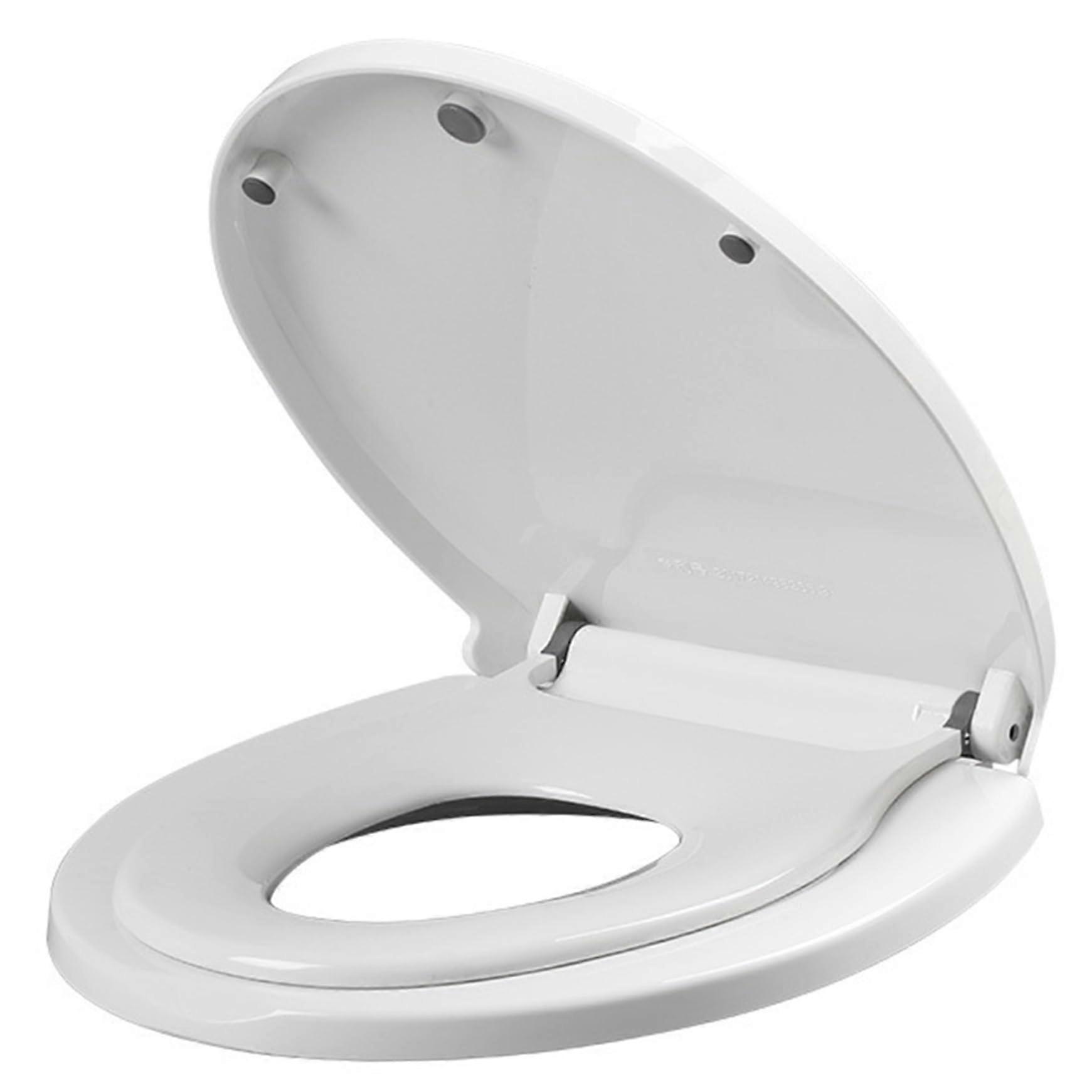 Family Toilet Seat 2 in 1 with Removable Builtin Child Seat V Shape Universal Fit