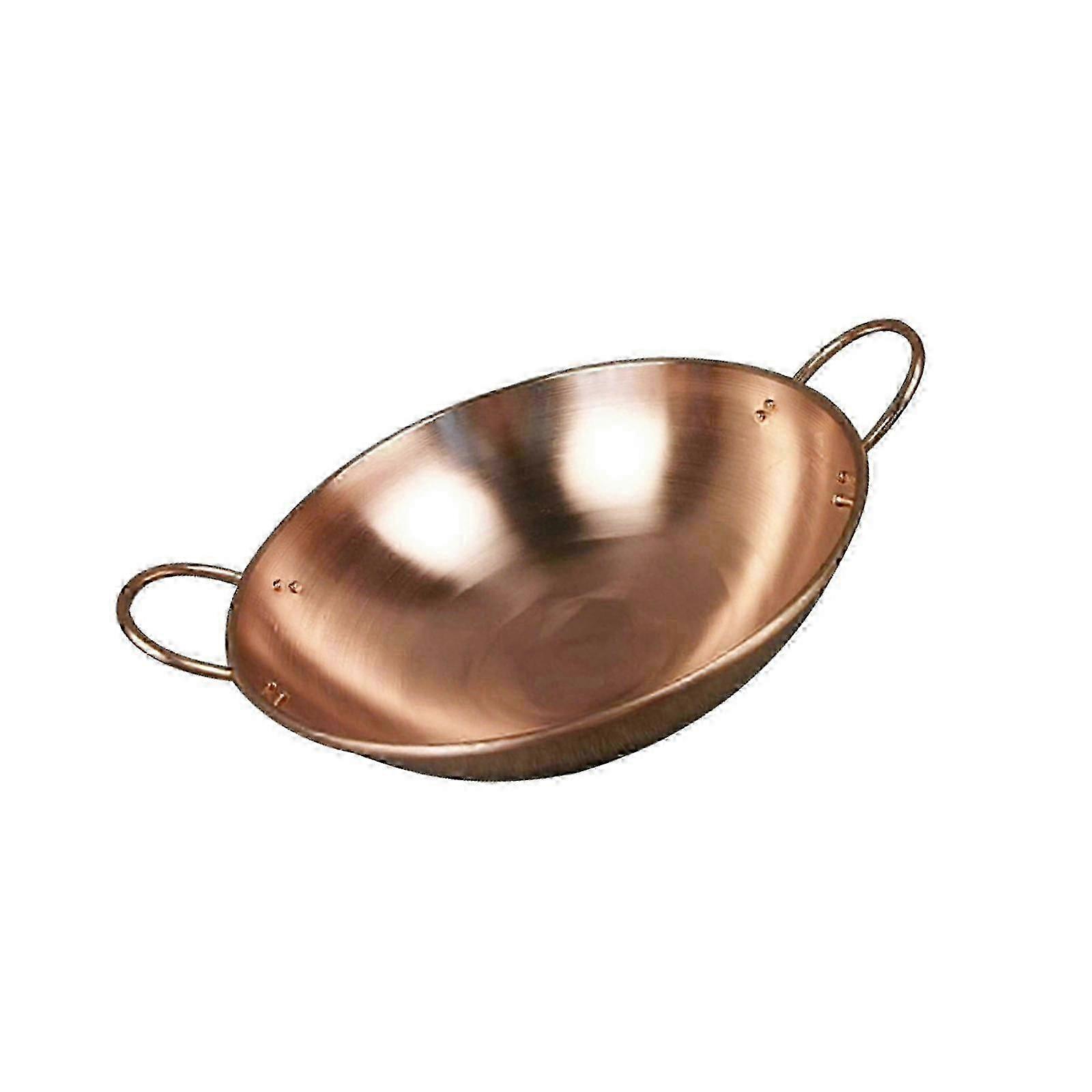2025 Pure Copper Pot without Lid Beautiful Shape Fry Pan Stew Pan Copper Cookware