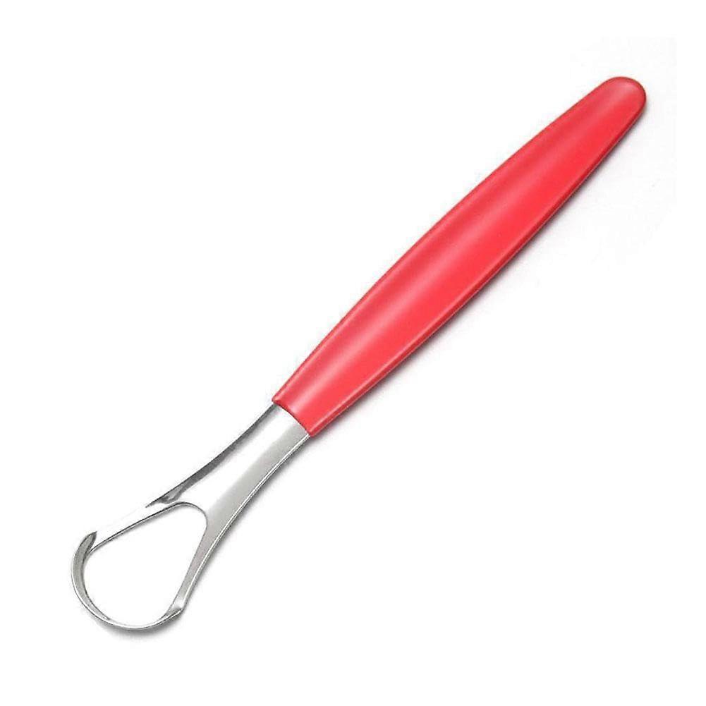 Double Sided Tongue Scraper Brush for Bad Breath Elimination, Durable Tongue Coating Cleaner, Red, 1 Pack