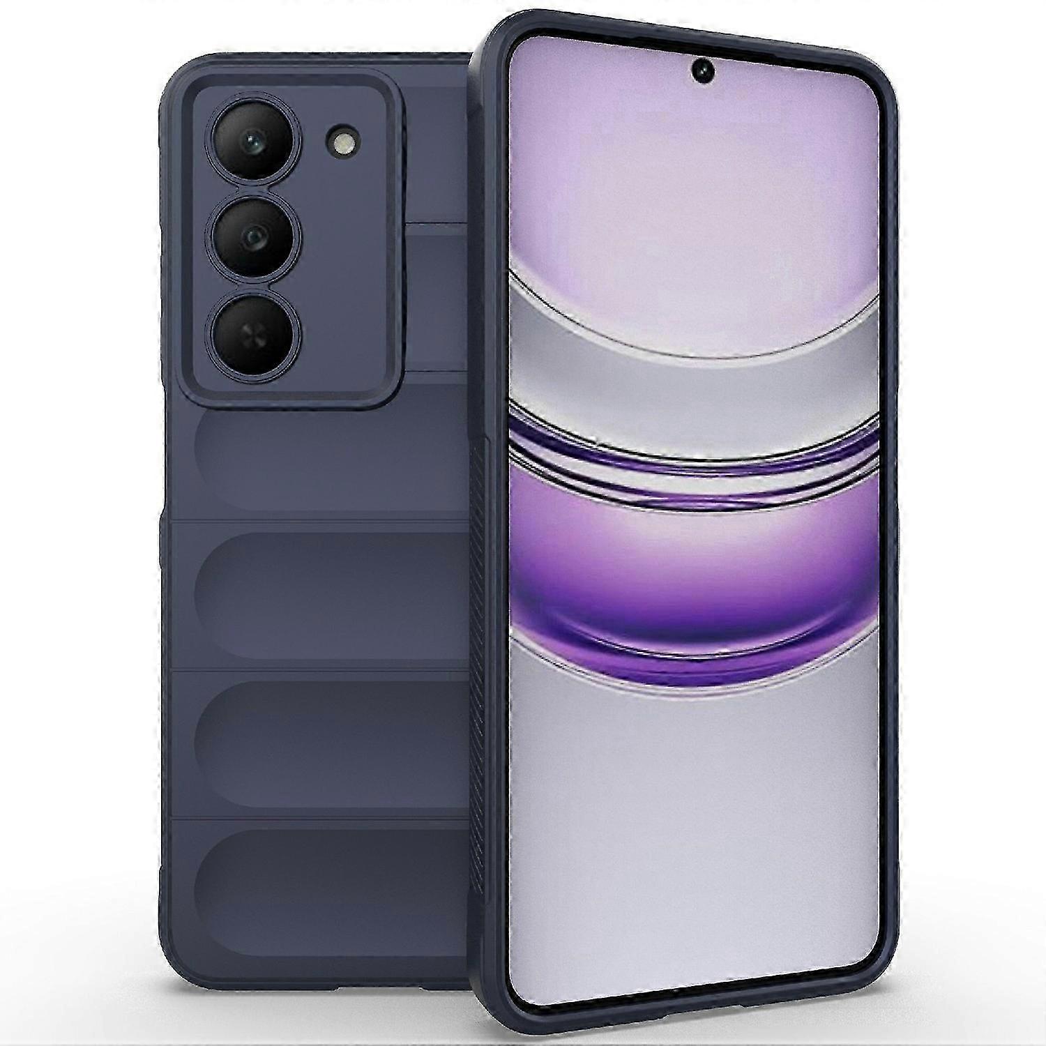 Anti-Drop Soft TPU Rugged Phone Back Cover for Compatible Brand V60 Pro/14x 5G - Dark Blue