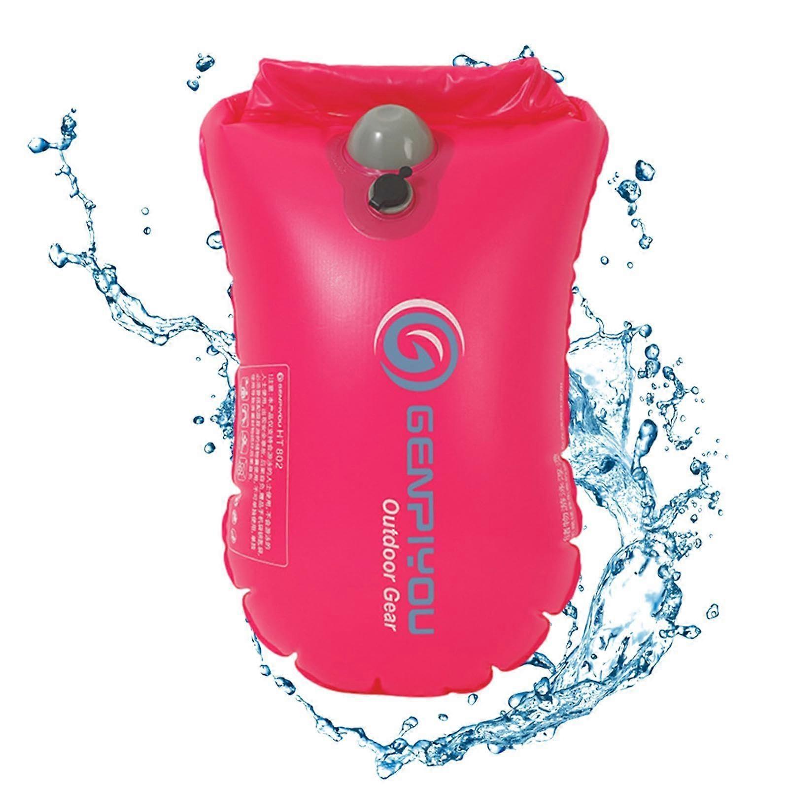 Bag for Swim Ring, Safety Float for Swimming  Swimming Ring Bubble Swim Float  Safety Float Tearproof for Simple Pressure Test (Pink)