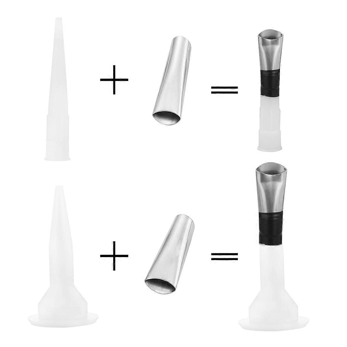 Reusable Caulking Nozzle Caulking Nozzle Kit Tank Easy Cleaning 20Pcs