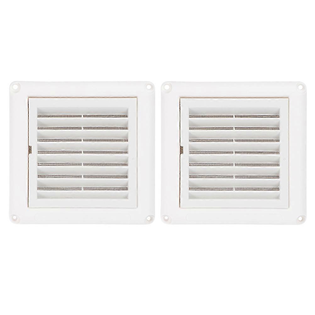 It sounds like you're referring to a product description for **plastic louvered air vent covers** with mosquito netting—commonly used for ventilation
