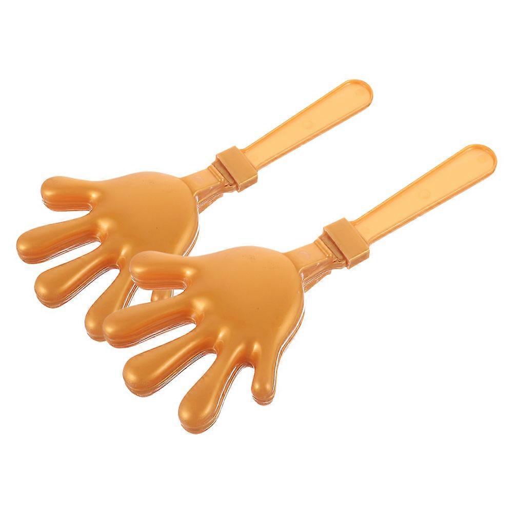 Football Hand Noisemaker For Sporting Events Golden 19.00X8.50X2.50CM Noise Making 2Pcs