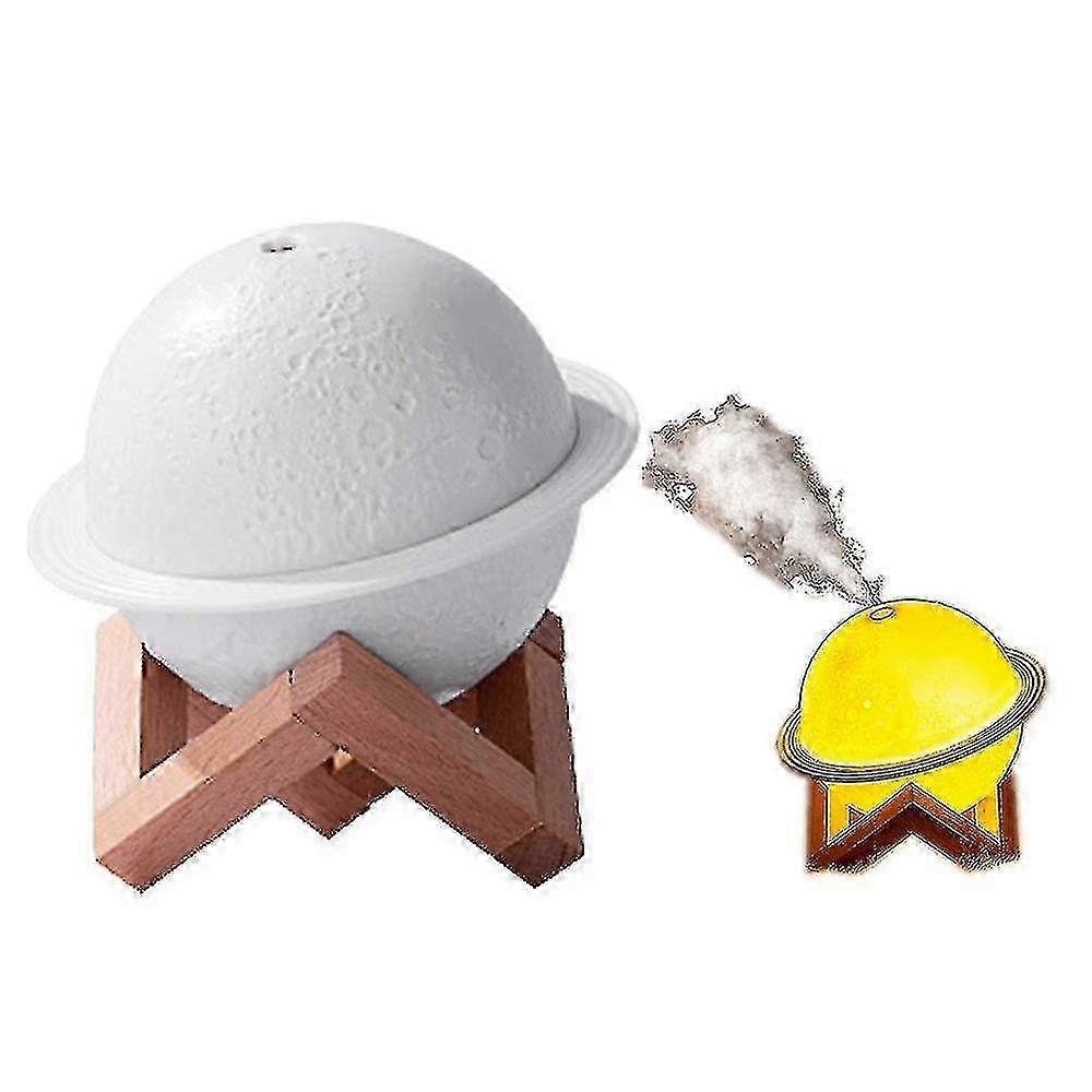 Luce notturna umidificatore 3D Planet con staffa, lampada Saturn per camera da letto