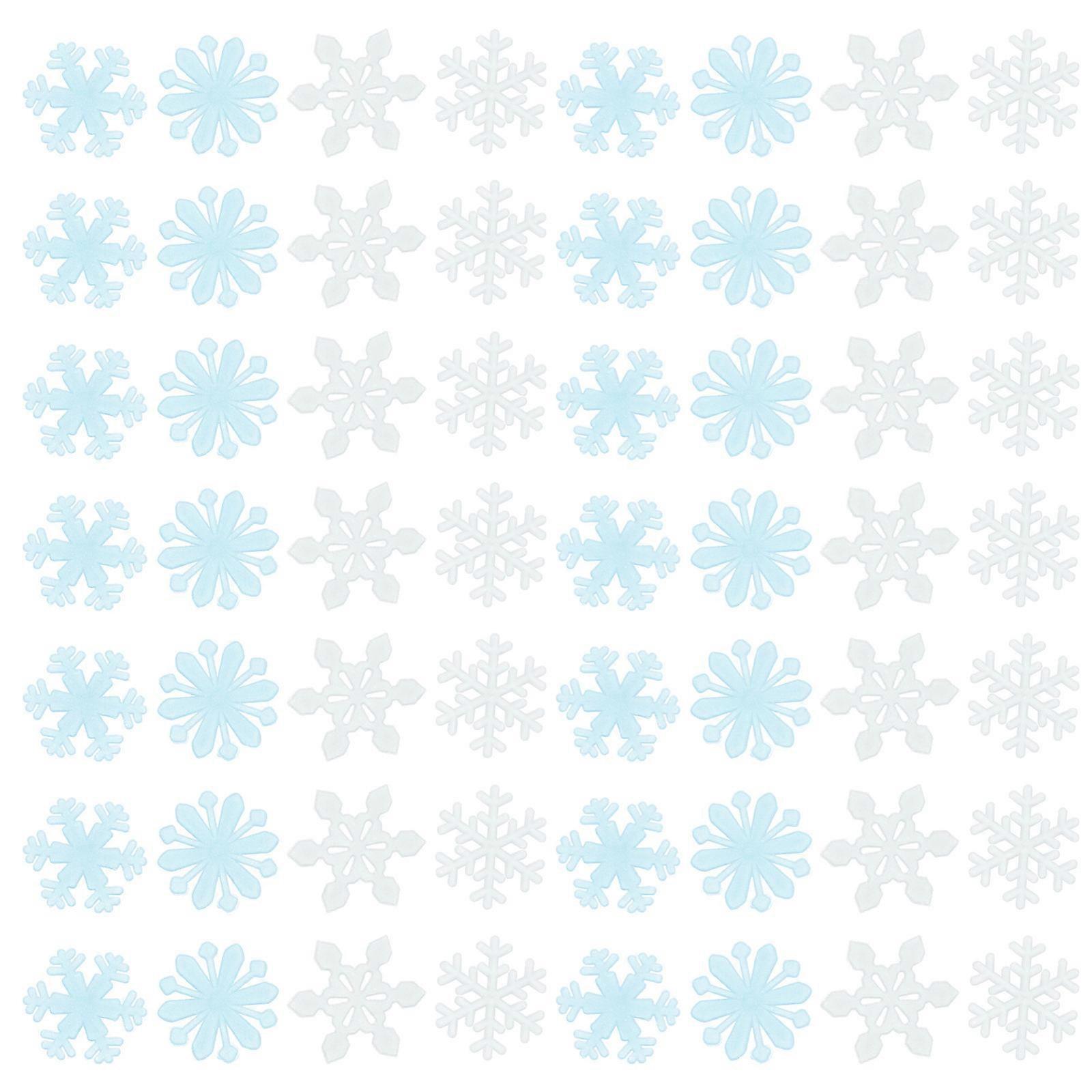 Mini Snowflake Stickers for Childrens Room White Blue 3CM x 3CM x 0.1CM 200Pcs