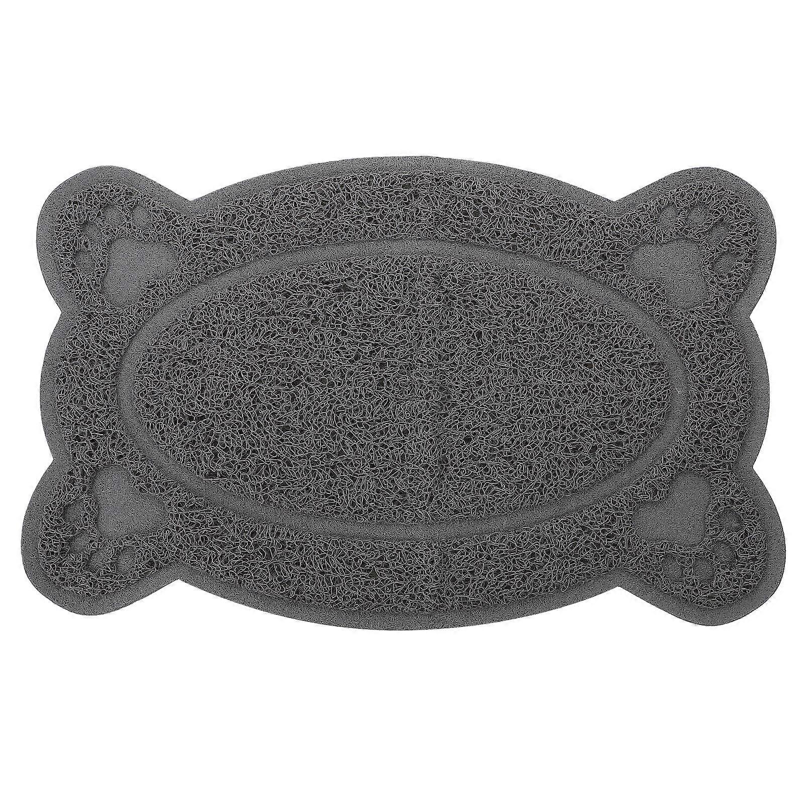 Pet Gıda Mat Pet Gri Için Küçük PVC Servis Altlığı 40x30cm Kumu Önleyin 1 Adet