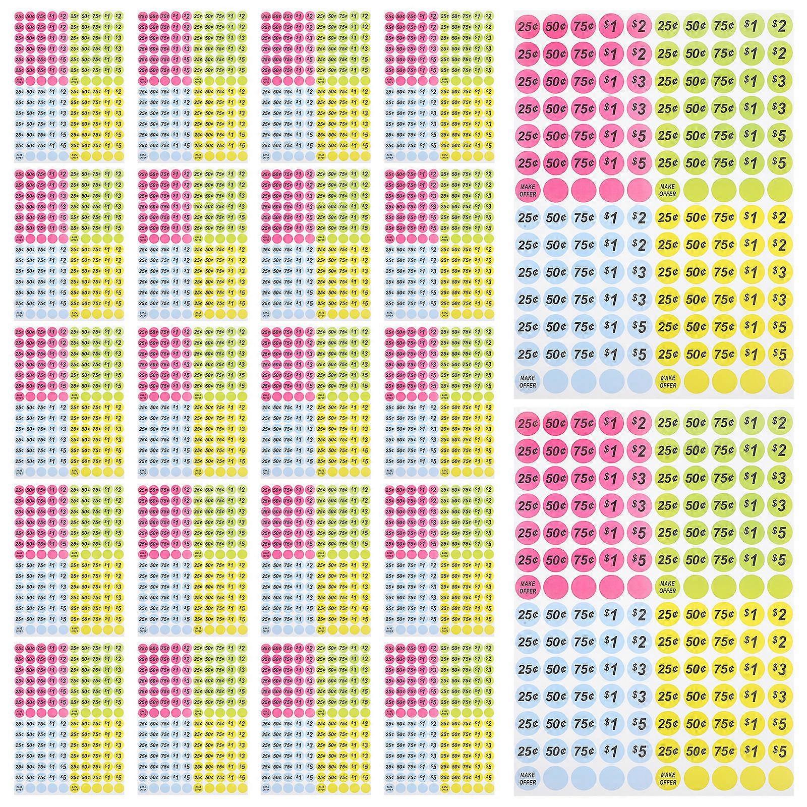 Inventory Stickers Catch Attention Malls Copper Self-Adhesive Sticker 2x2cm 25 Sheets