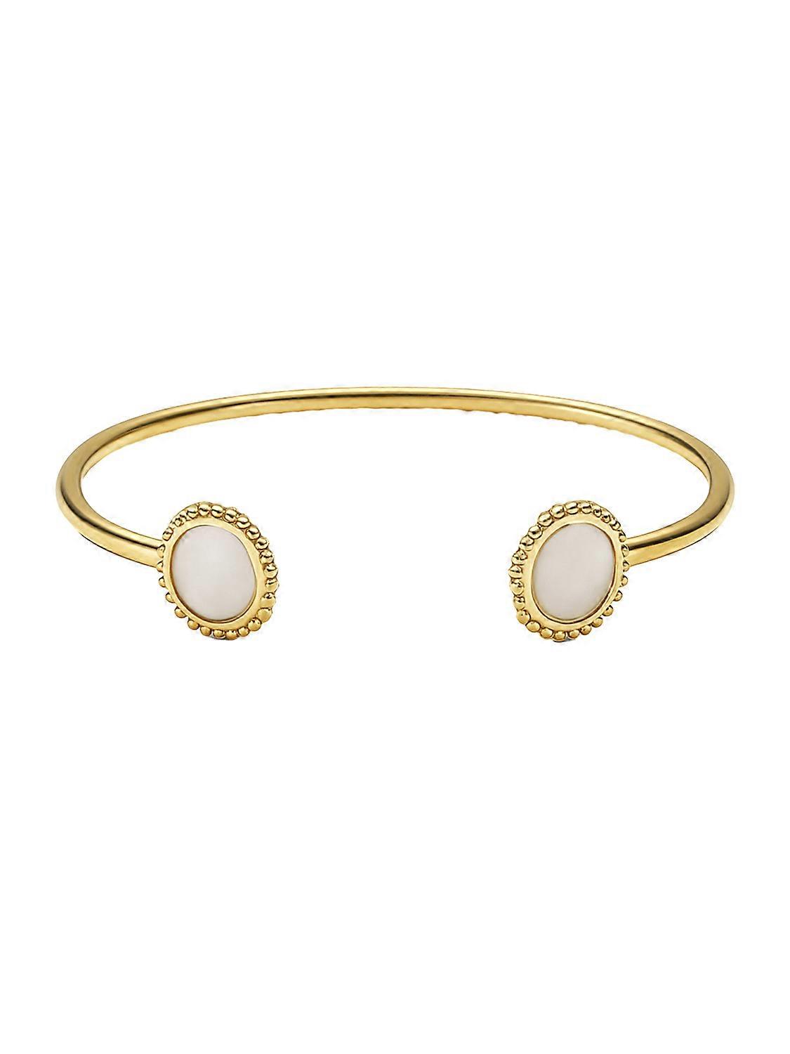 ANELY Damen Armreif mit Perlmutt-Optik – 6 cm Modeschmuck
