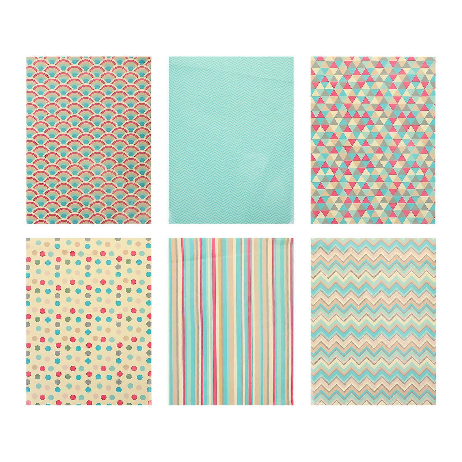 Wrapping Paper Sheets Assorted Color Christmas present Box Art Craft 70x50x0.1cm DIY Craft Projects 6Pcs