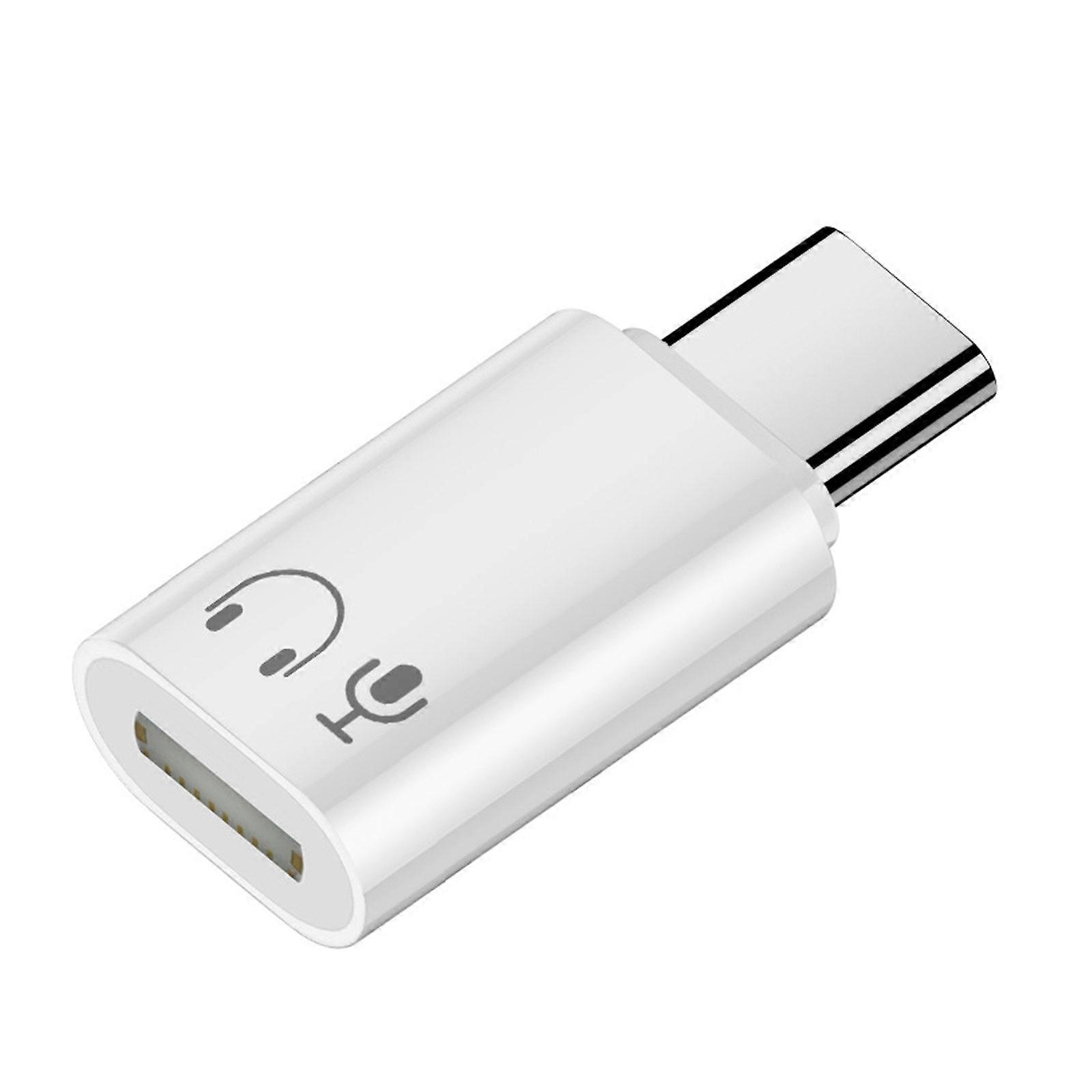 Durability Lightn To USB C Headphone Audios Adapter Earphone Converters For Phone 15 Data Syncing Call Audios Dongle White