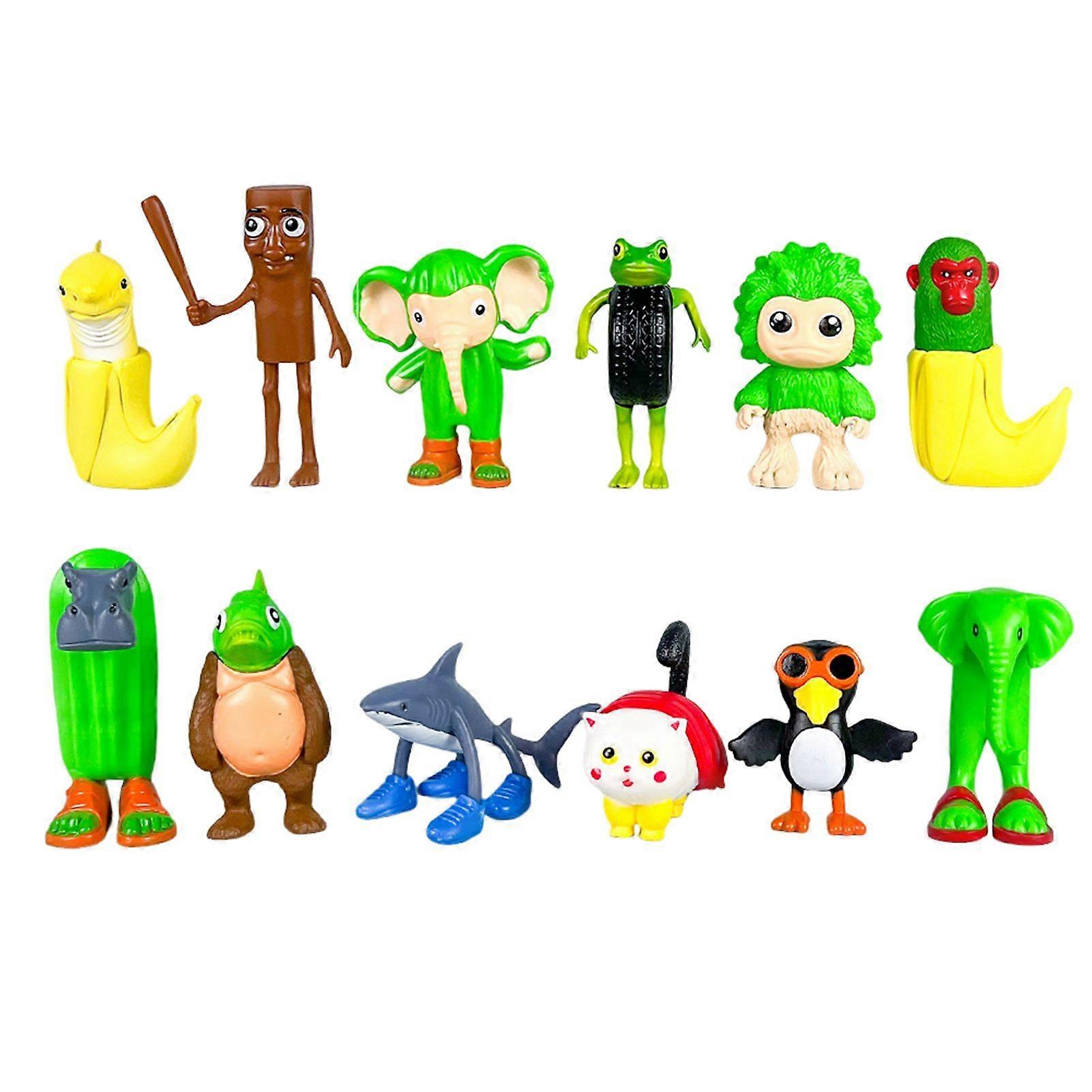 Tung Tung Sahur Figure - Italian Brainrot Figures AI Meme Stick Man & Tralala Shark Figurines Collectible Toy Gift